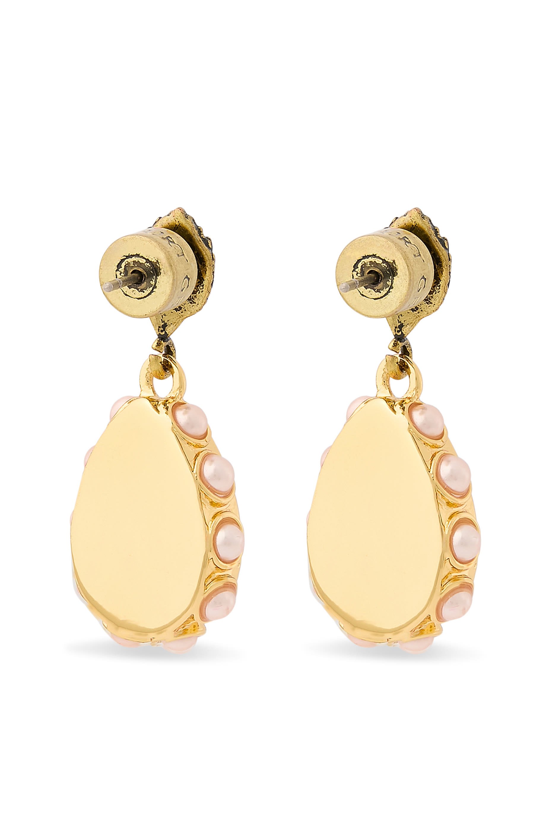 Eagle Pear Drop Earrings, Metal & Zirconia