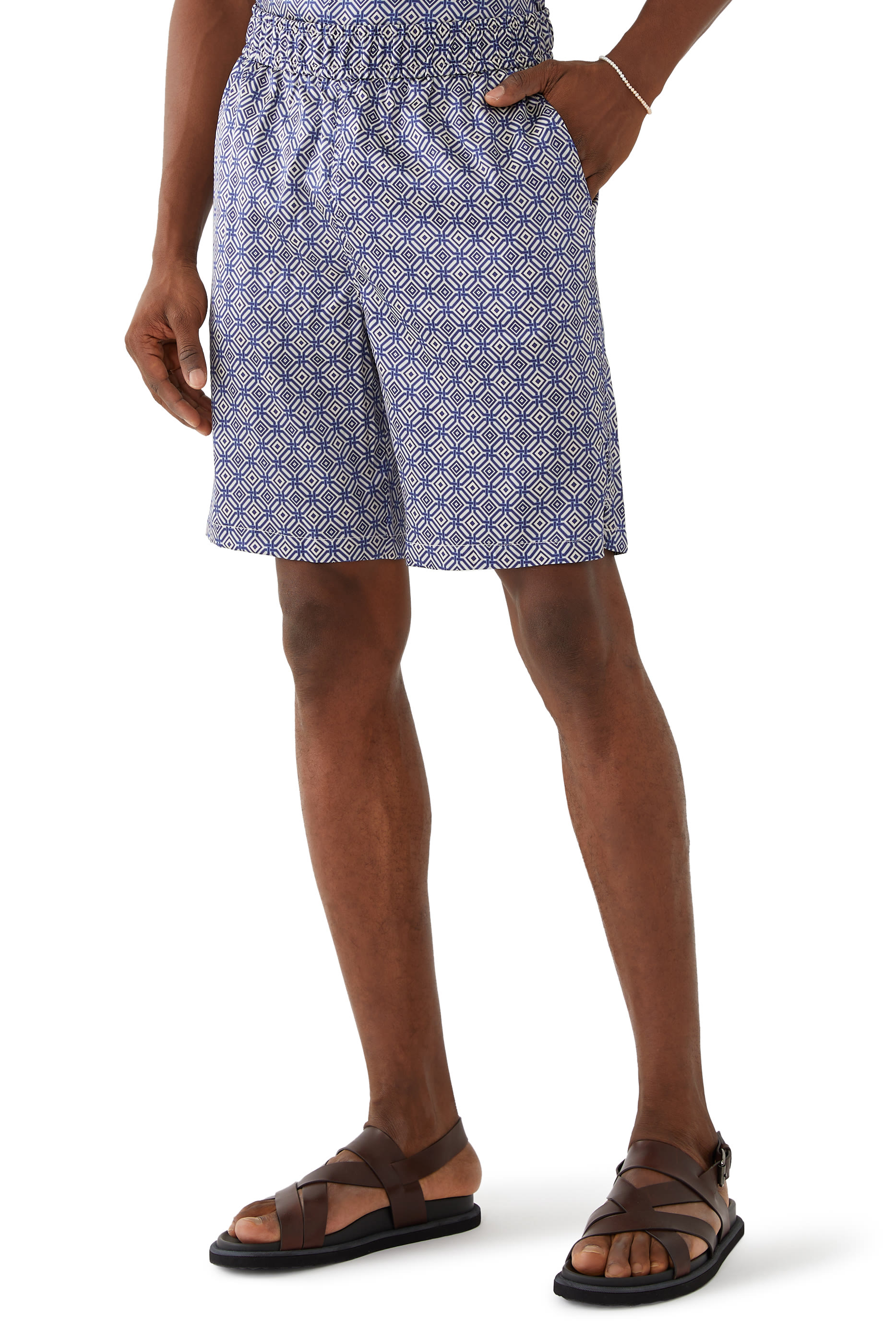 Palma Treliça Silk Shorts