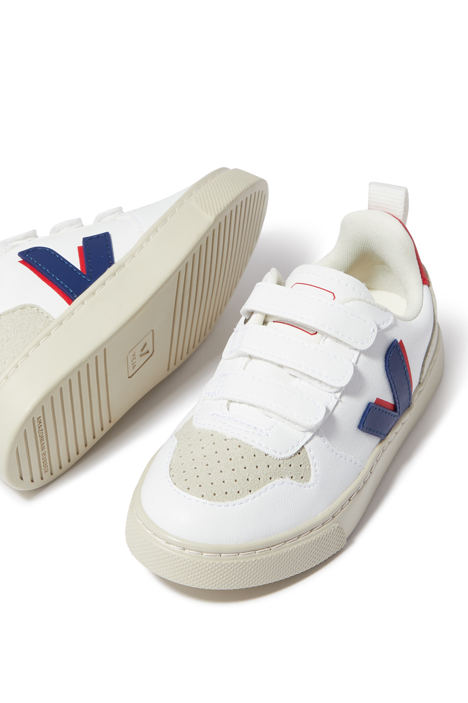 Kids V-10 Leather Sneakers