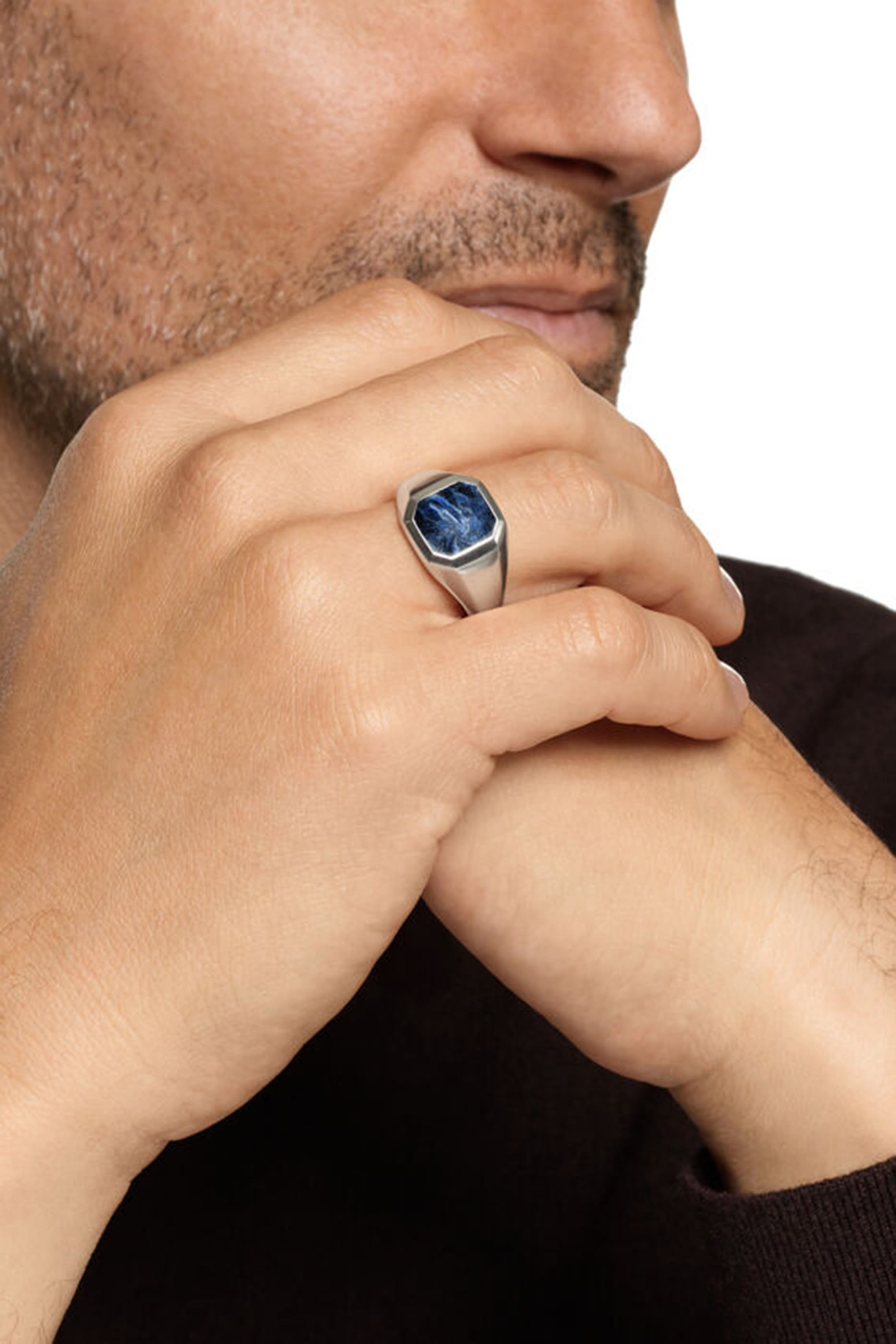 Streamline&reg; Signet Ring, Sterling Silver & Pietersite
