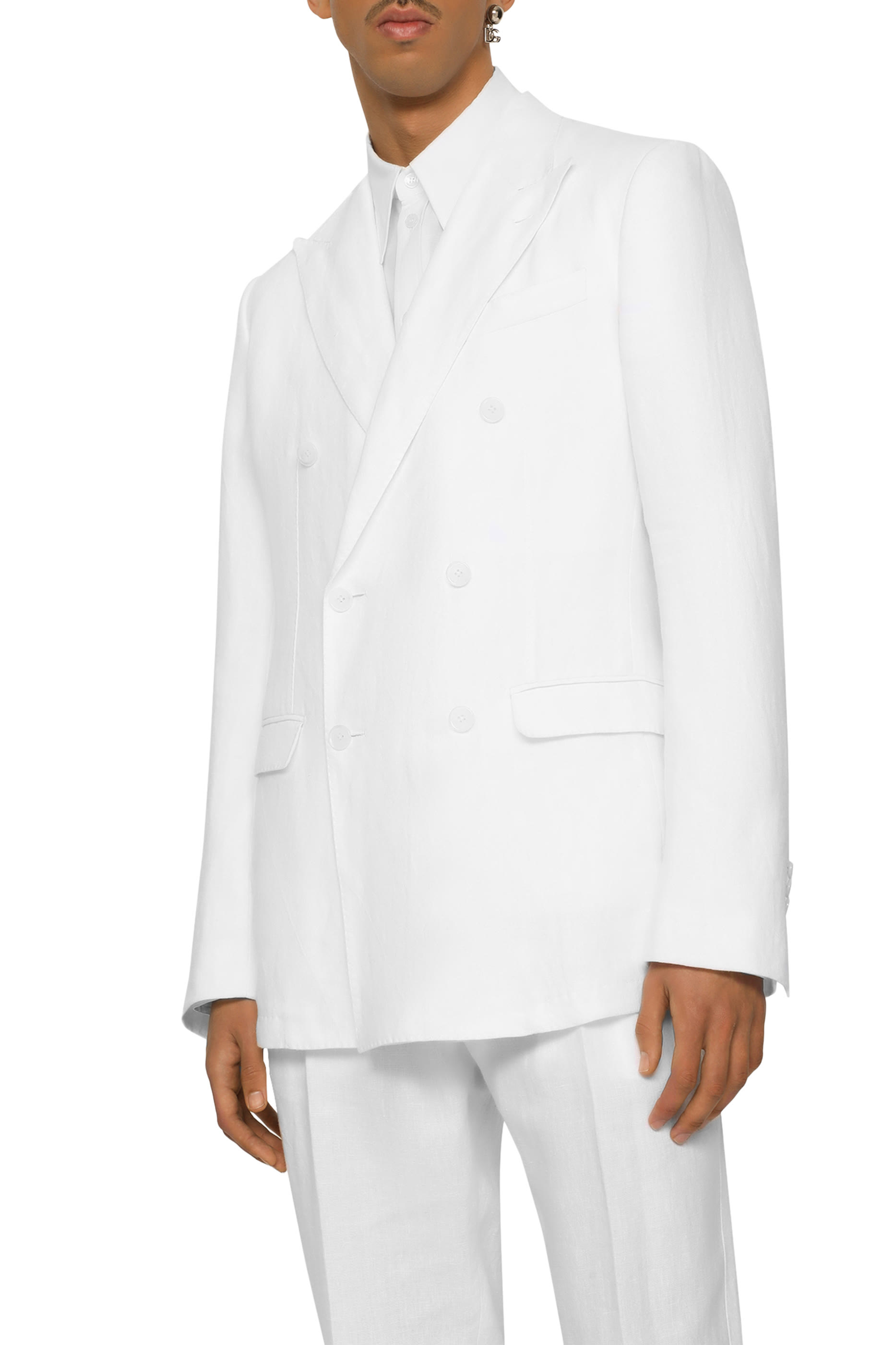 Double-Breasted Linen Taormina Jacket