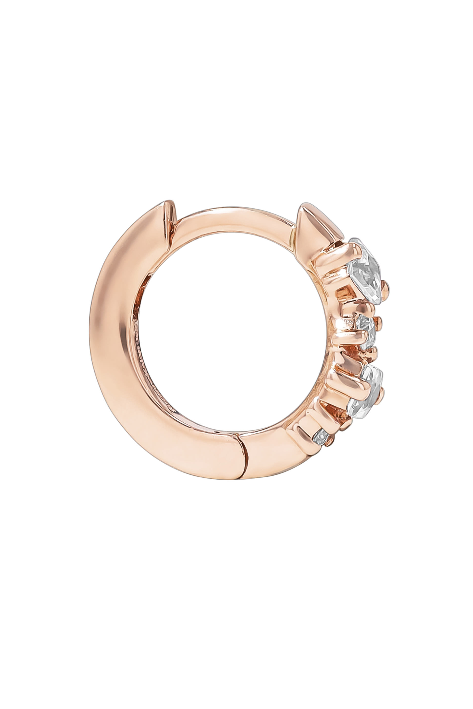 18k Rose Gold Huggie Earrings