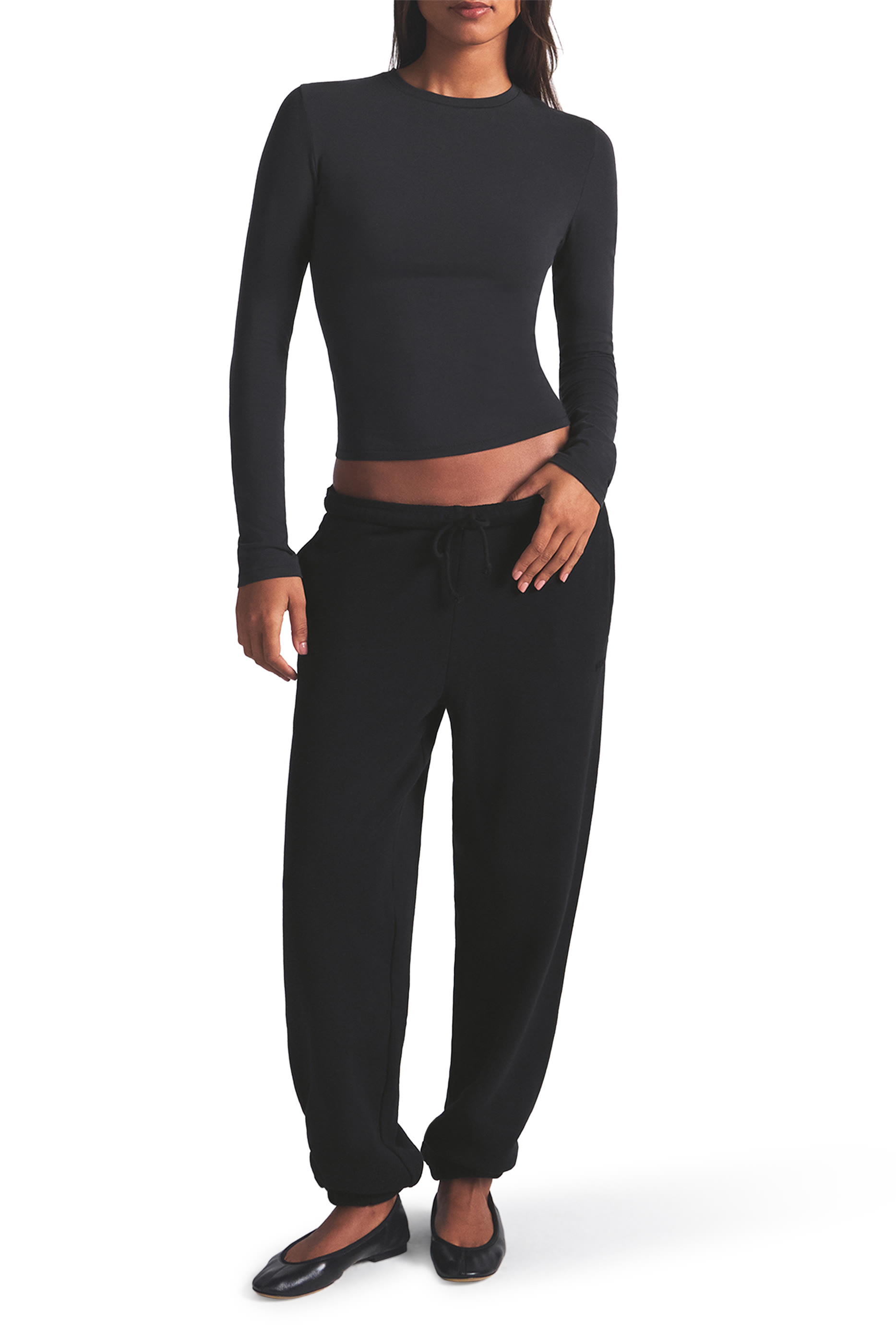  Cotton Jersey Long Sleeve T-Shirt