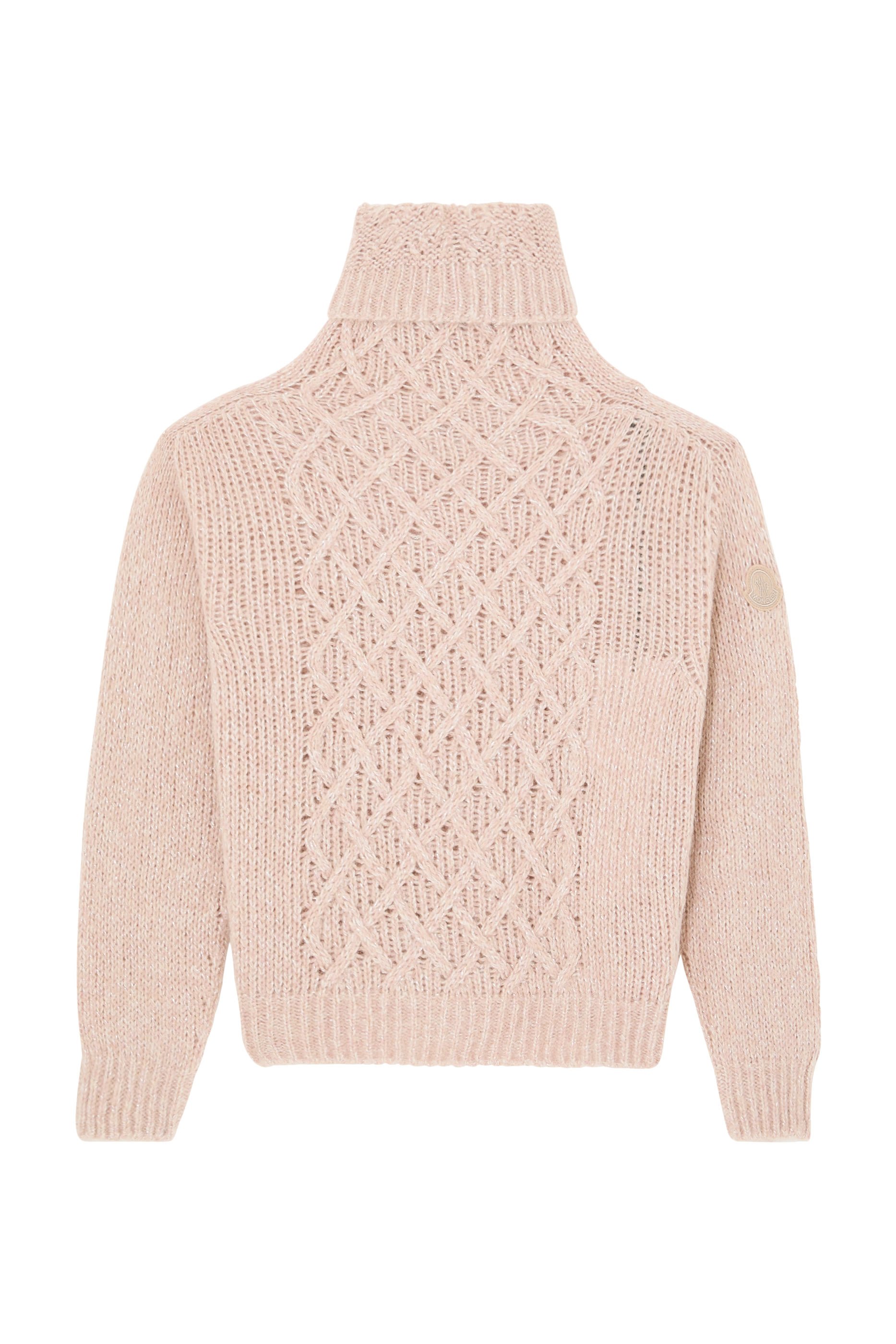 Cable-Knit T-Neck Sweater