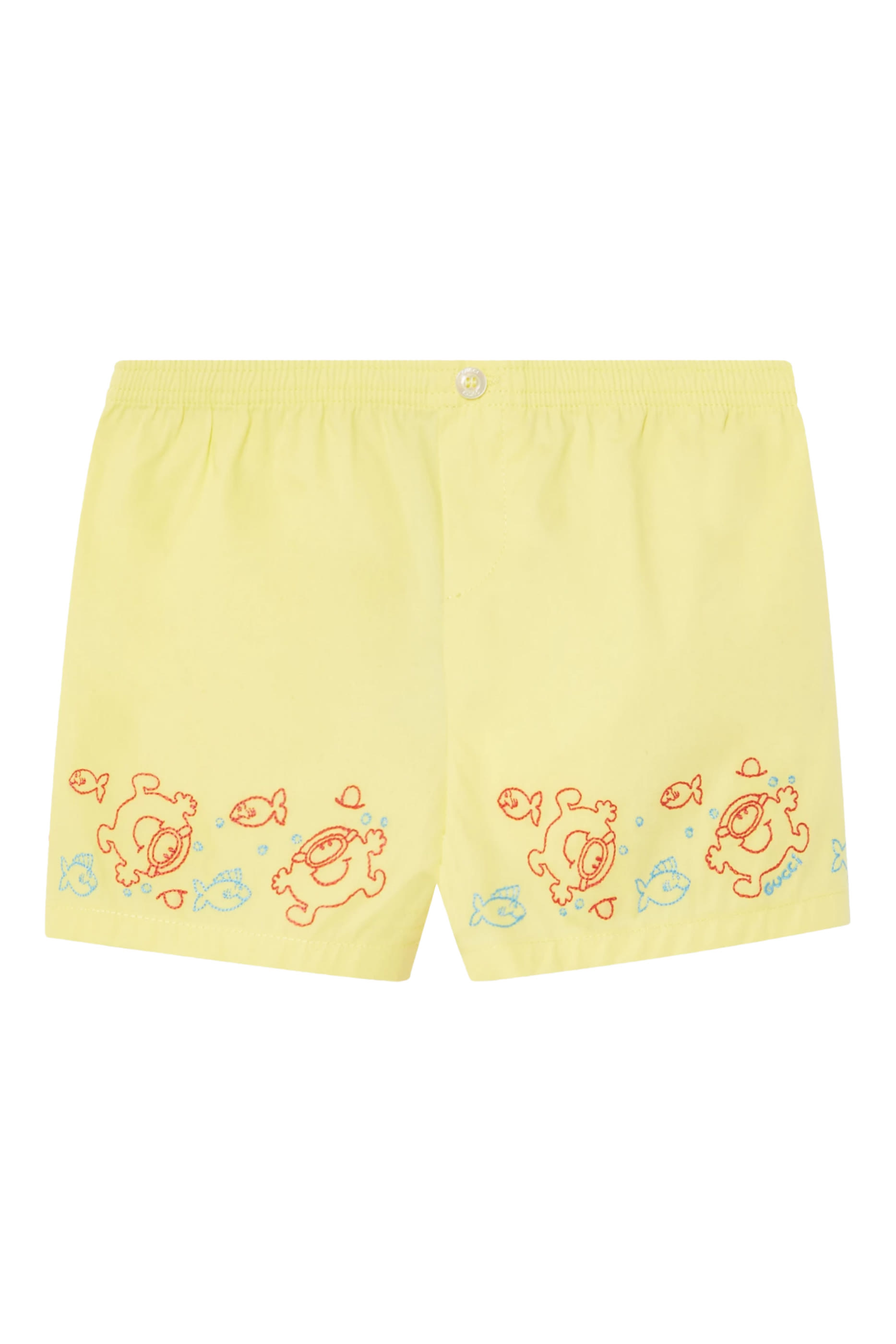 Kids Embroidered Cotton Bermuda
