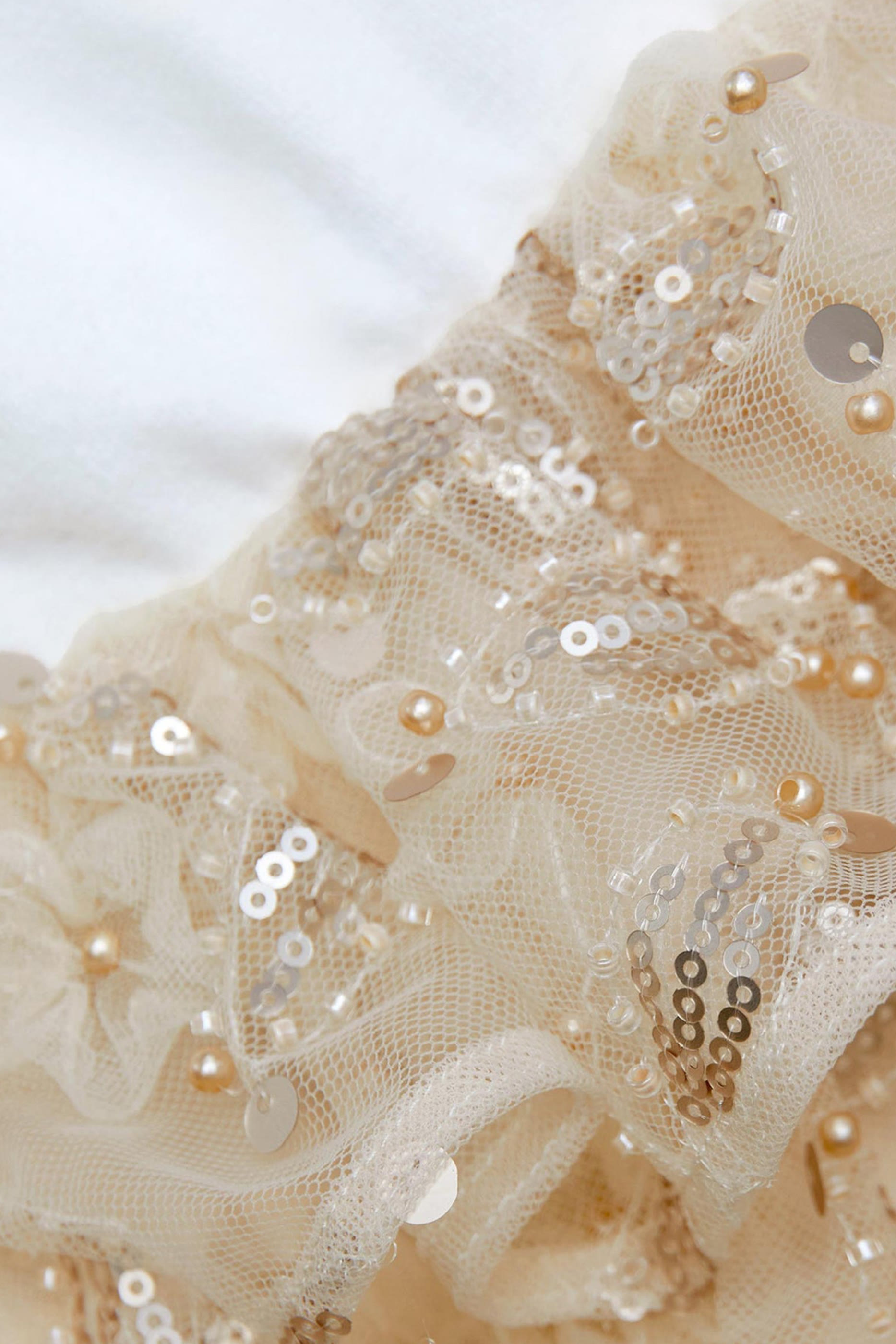 Kids Jersey Sequin Tulle Dress