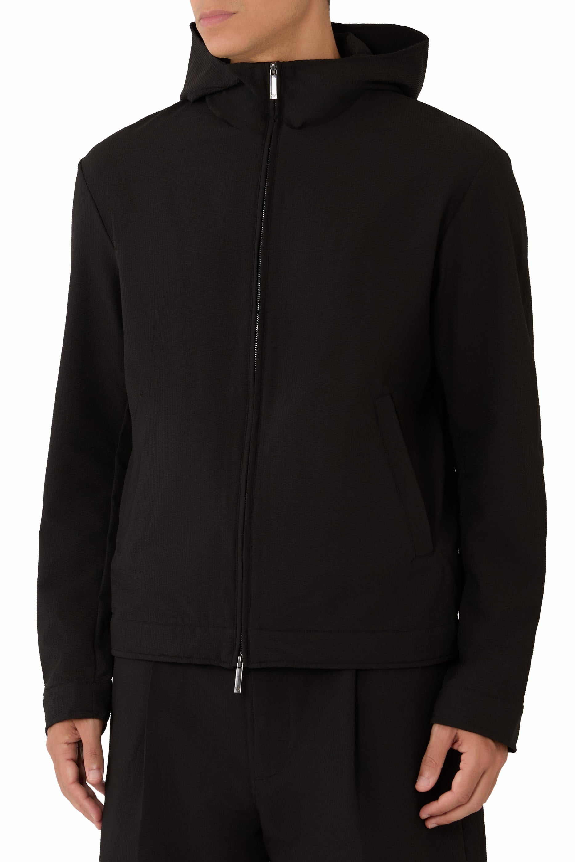 Down and Feather Padding Blouson Jacket