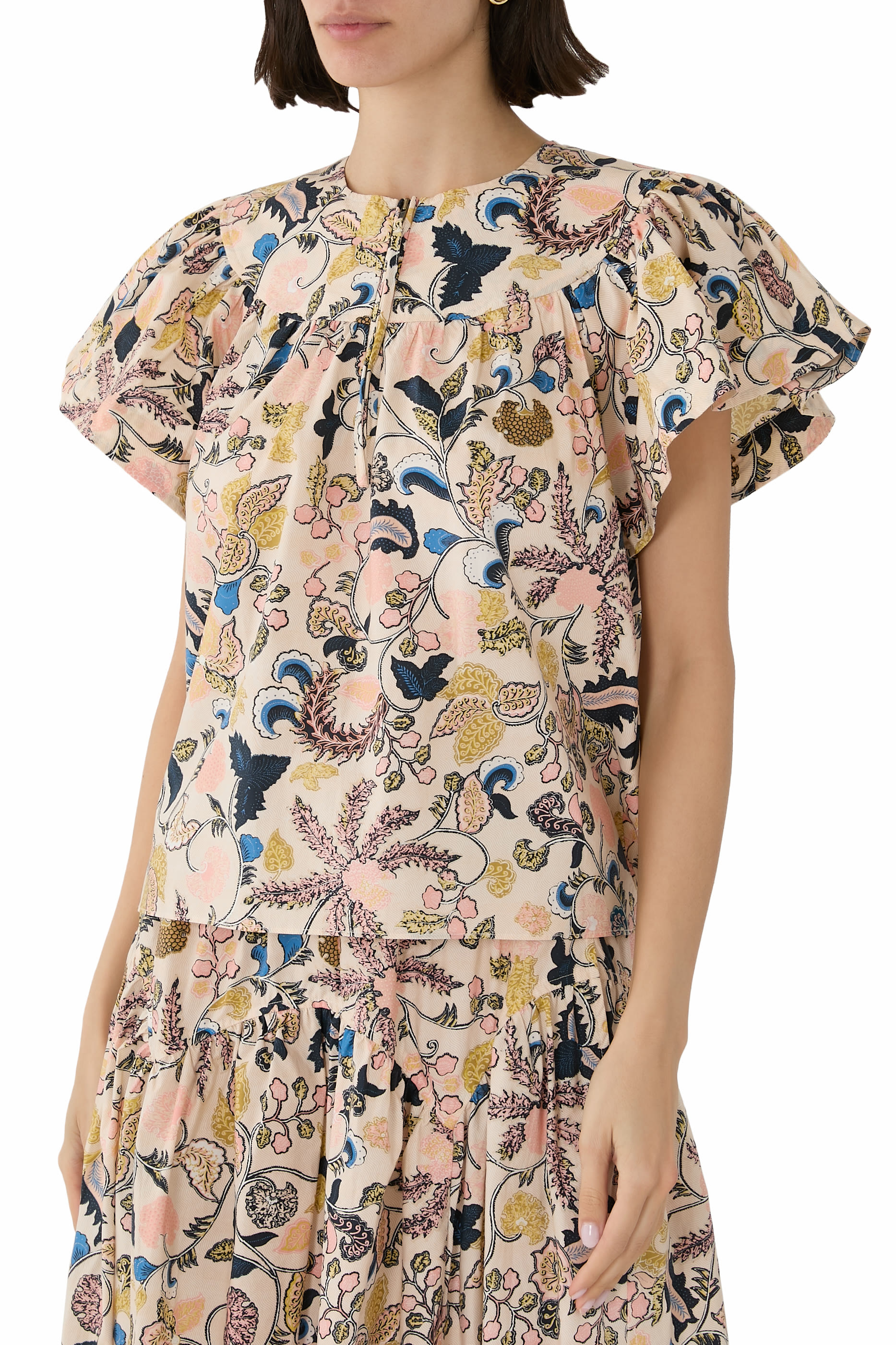 Perline Flutter Sleeve Blouse