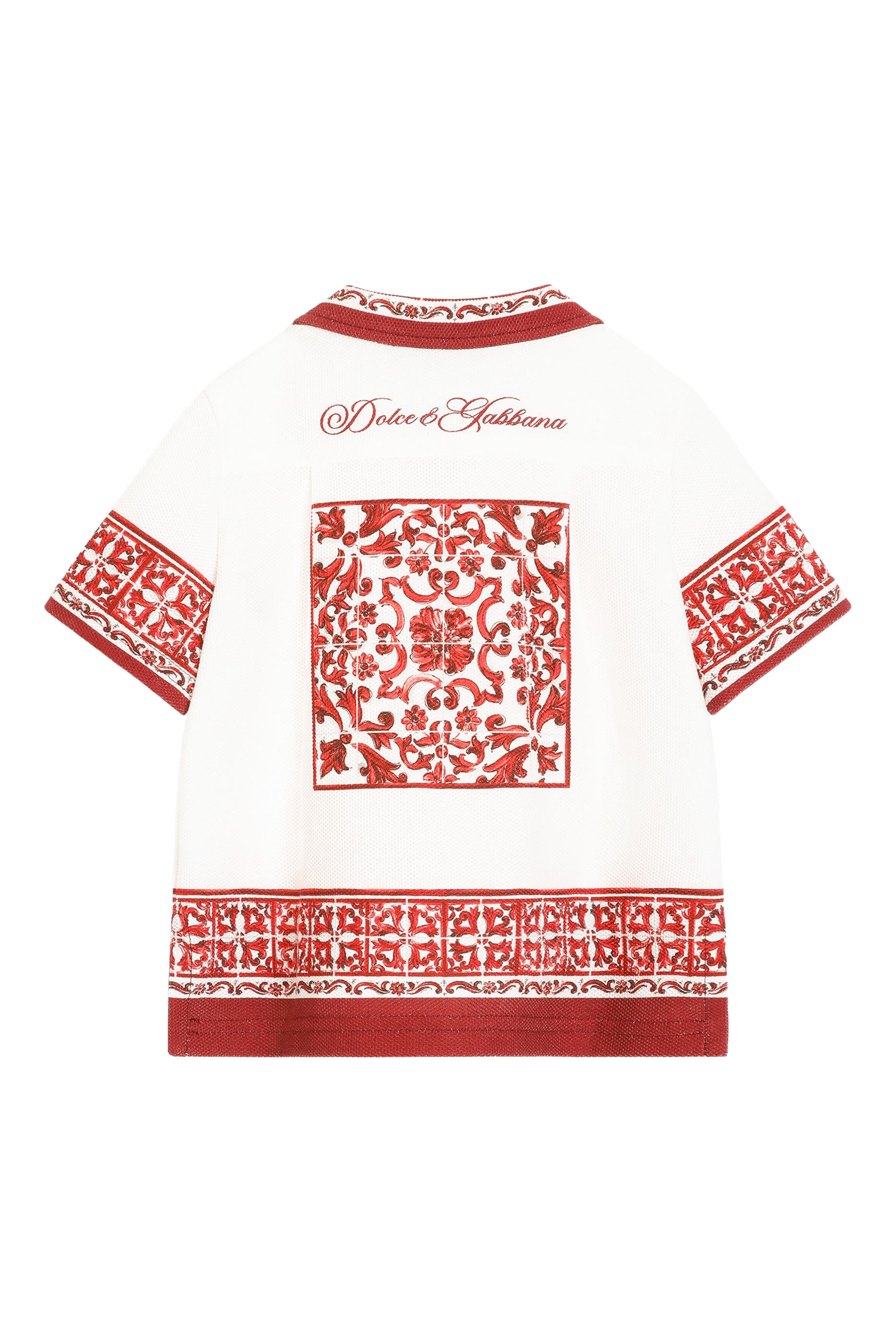 Kids Majolica-Print Double Pique Shirt
