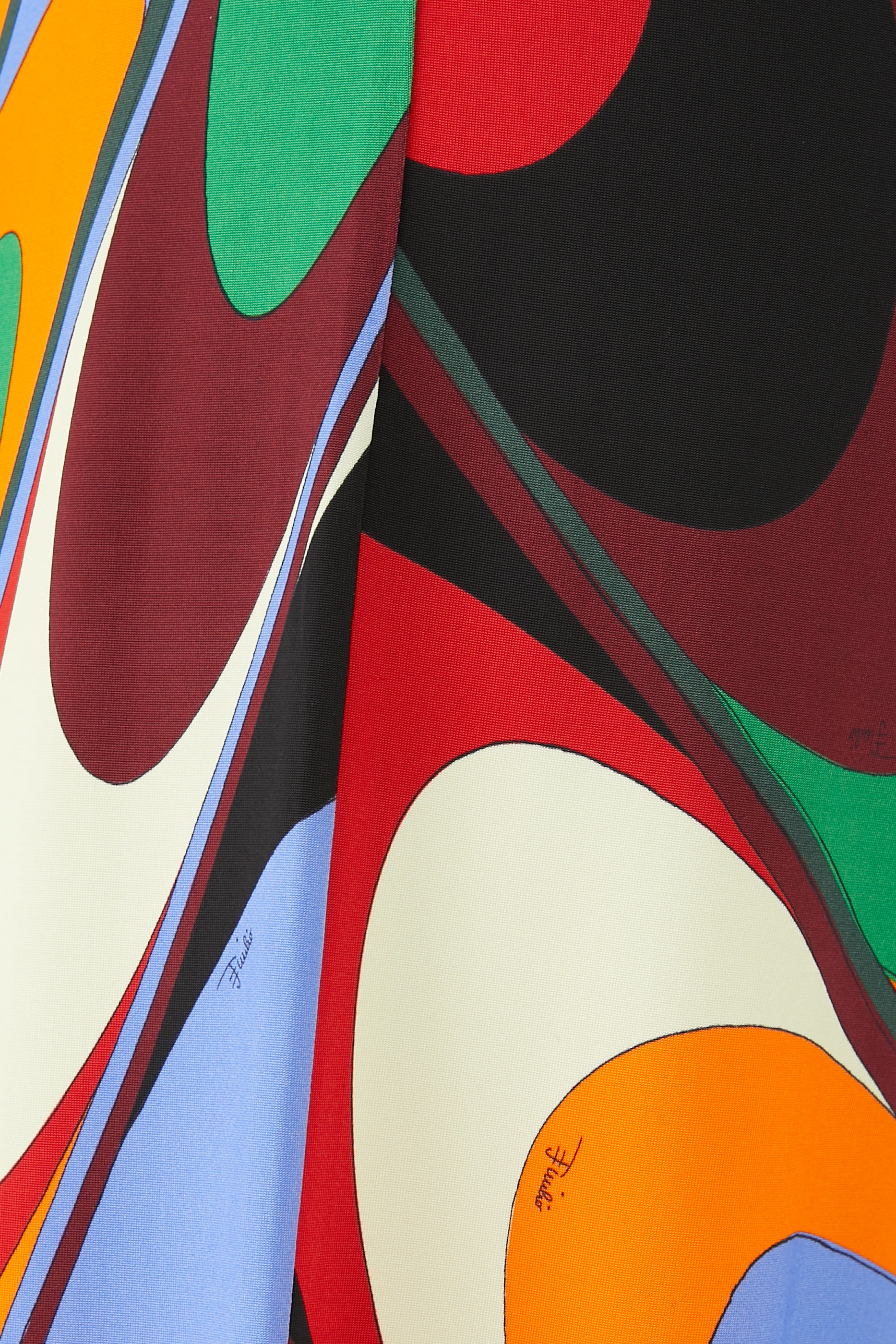 Printed Satin Wide-Leg Pants