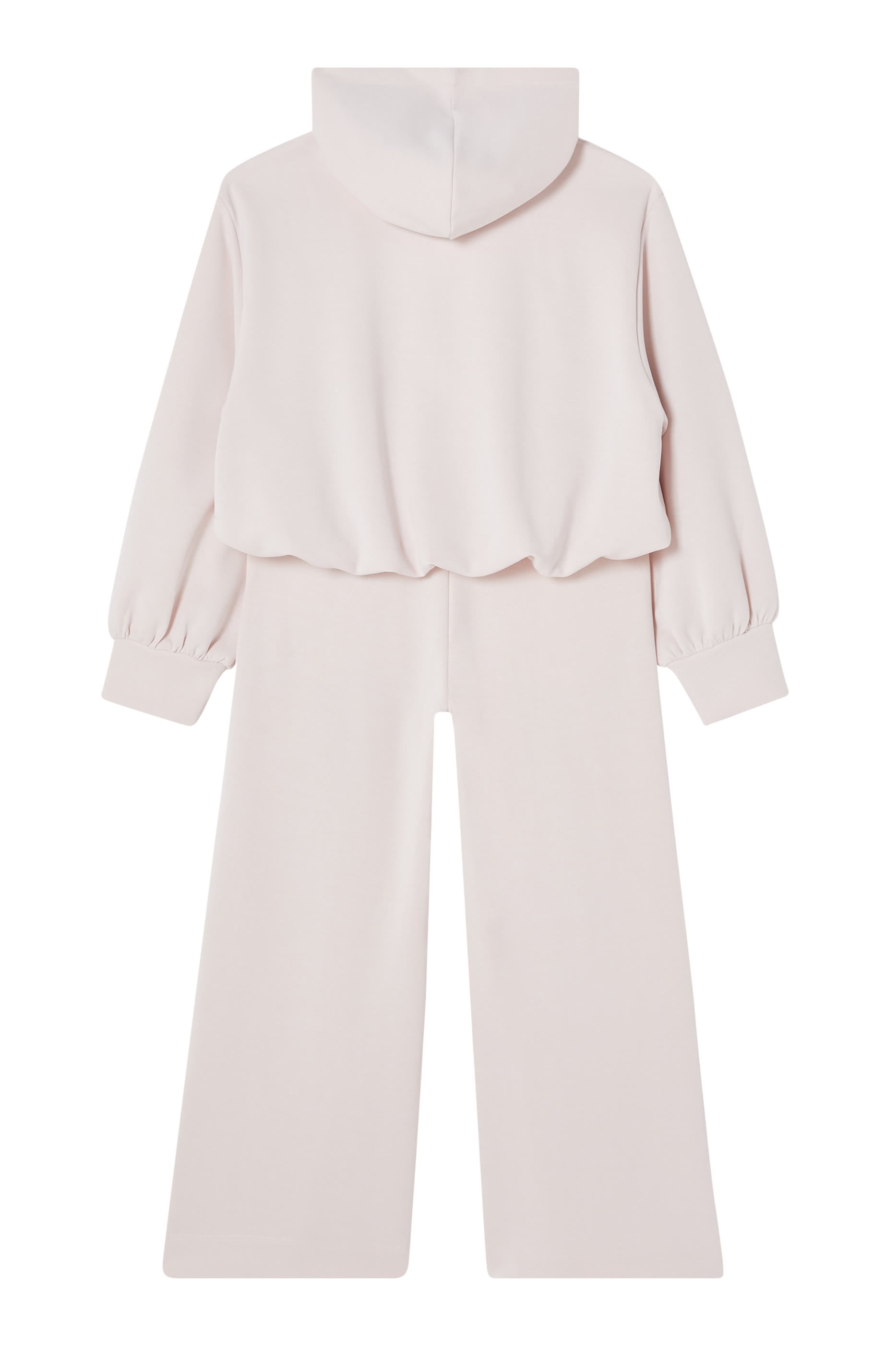 Kids  Jersey Tracksuit with Full-Zip Hoodie & Wide-Leg Pants 