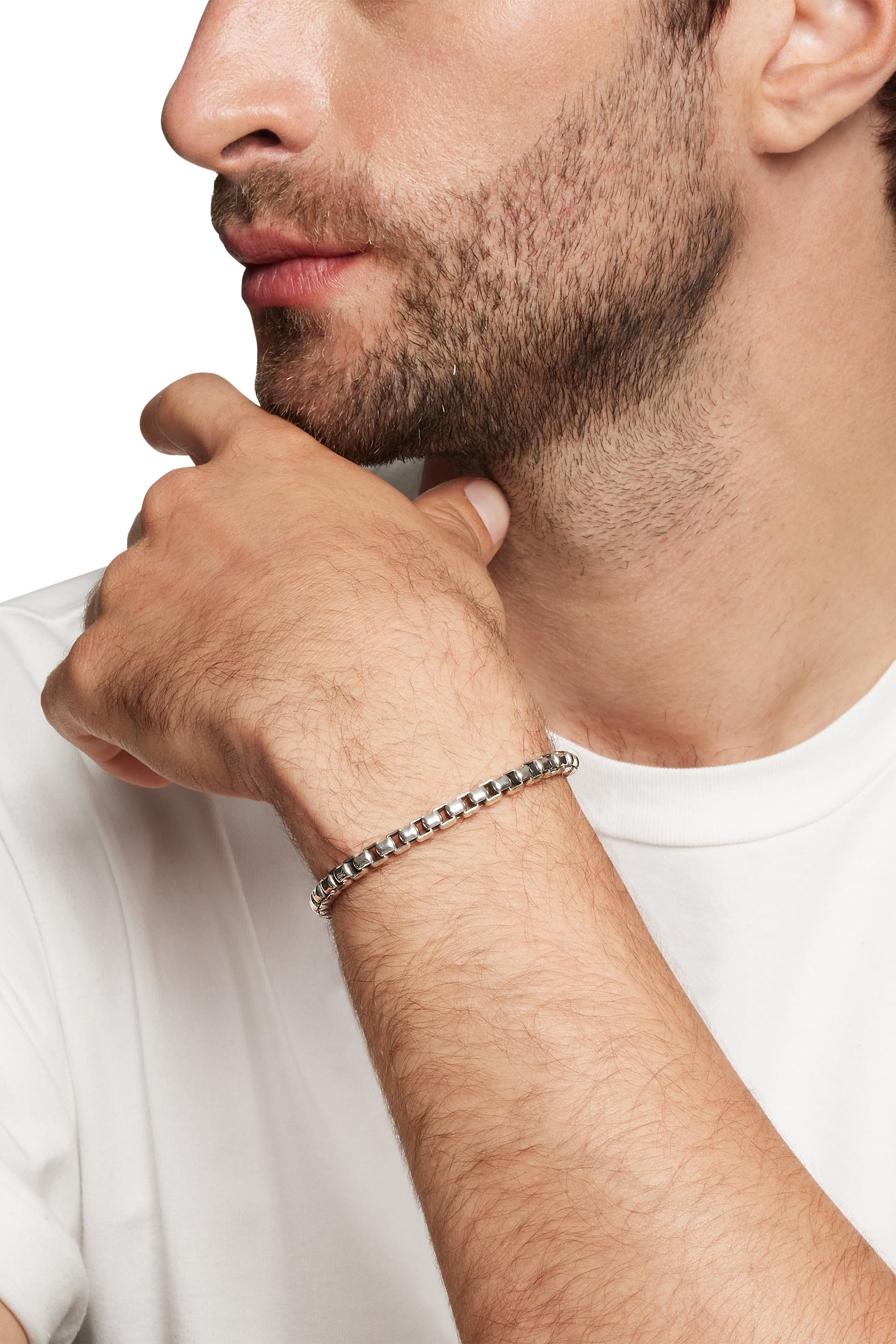 Box Chain Bracelet, Sterling Silver