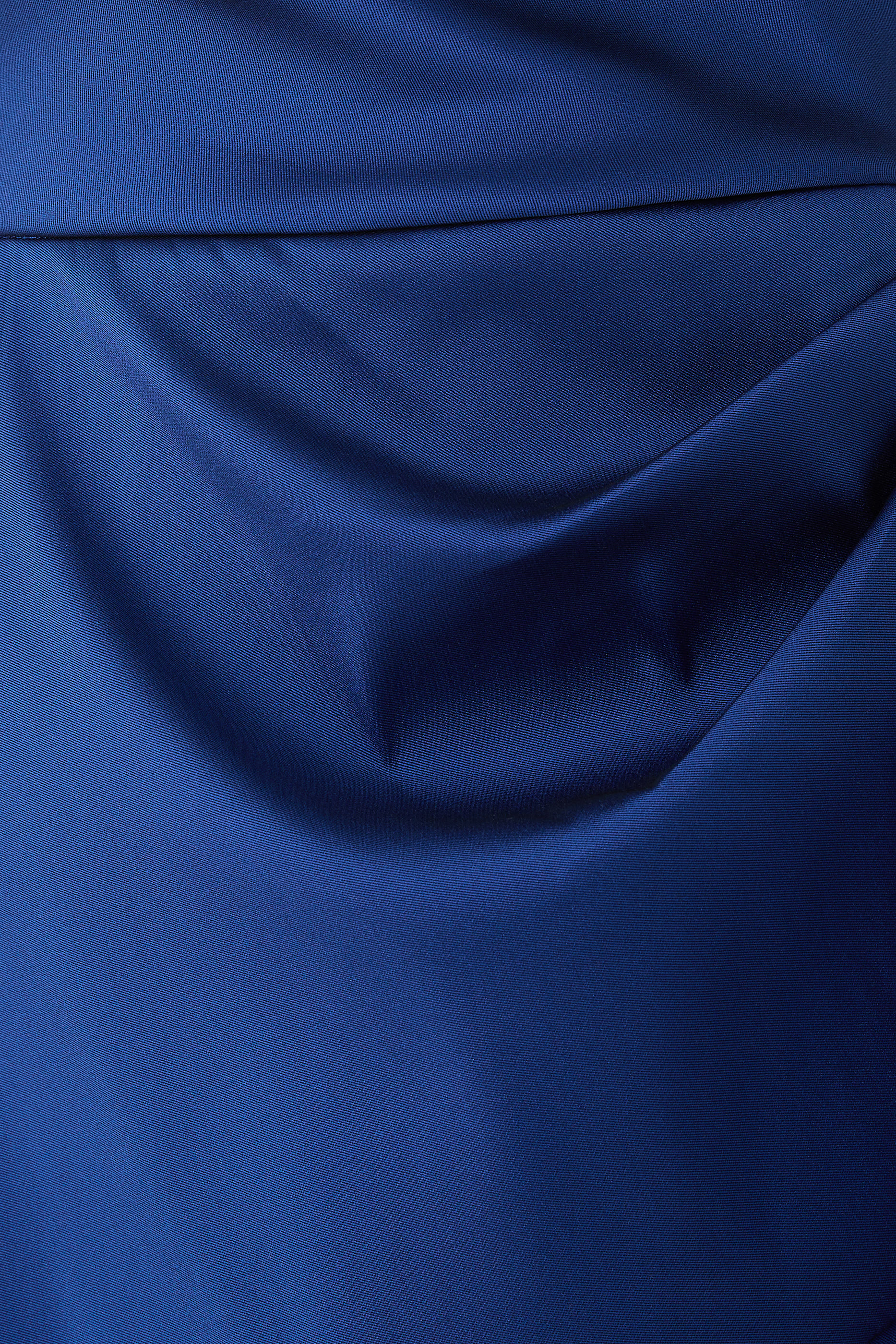 Off-The-Shoulder Mikado Satin Peplum Gown