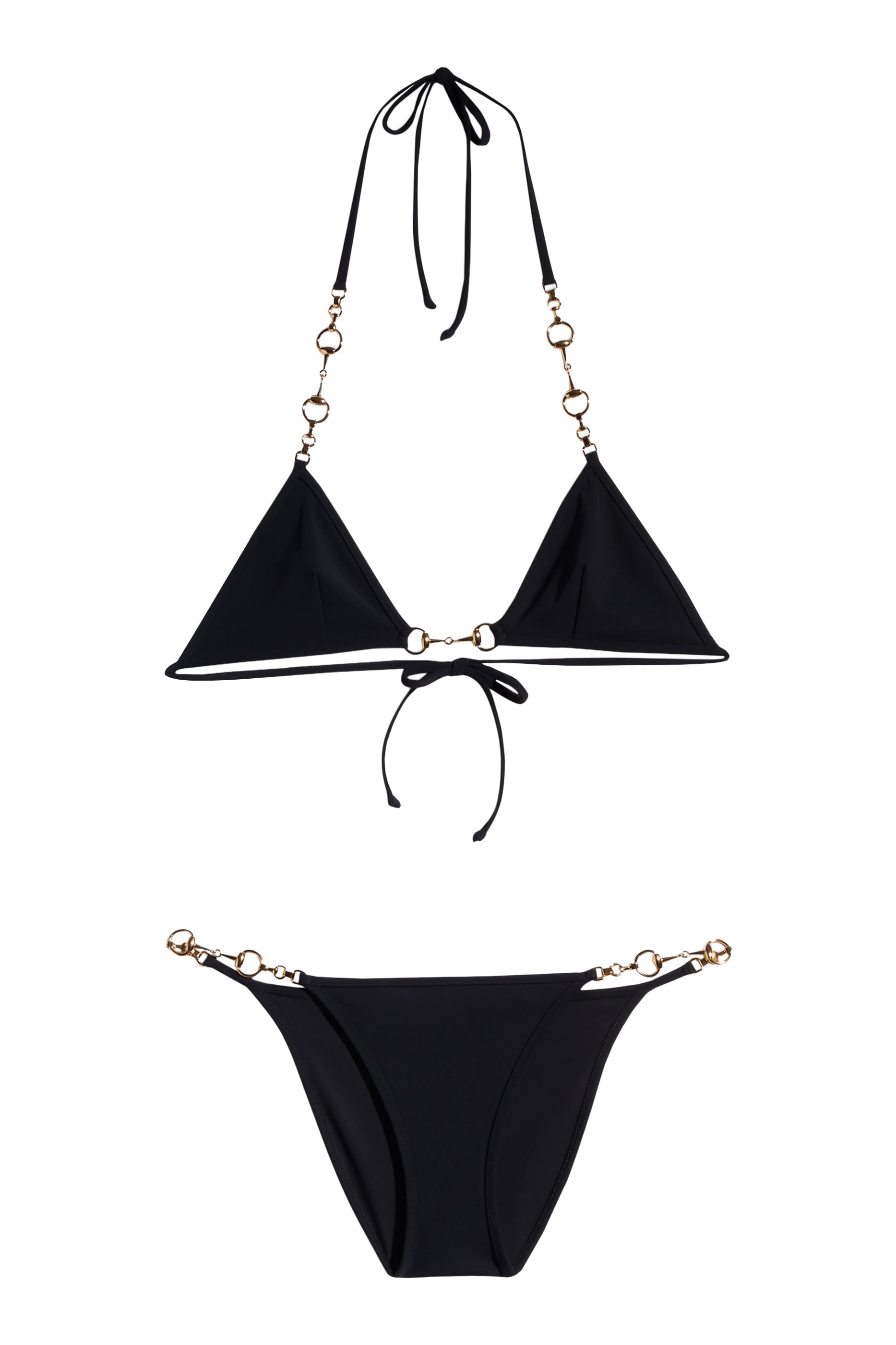 Horsebit Chain Detail Bikini Set