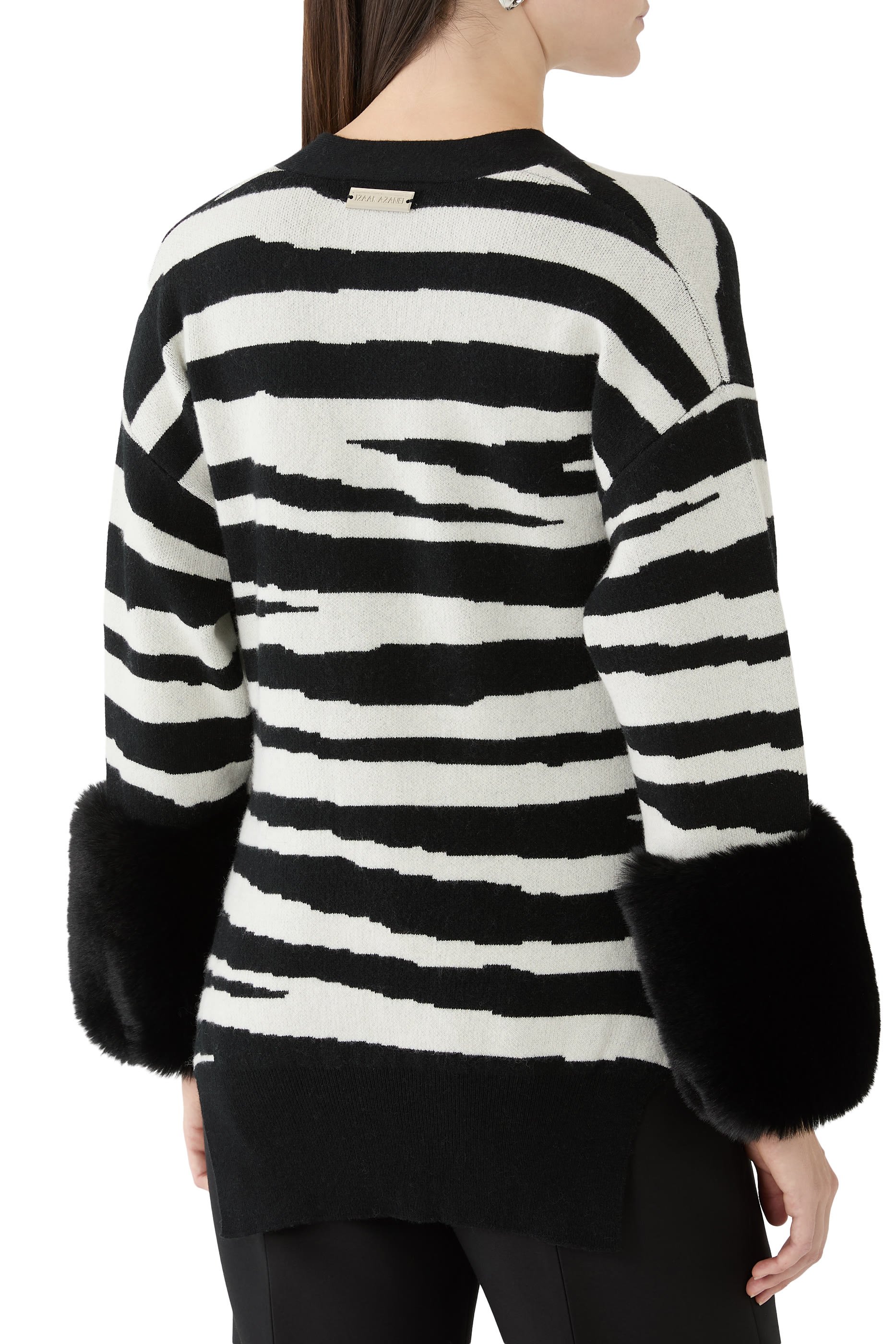 Belted Cardigan with Faux Cuffs