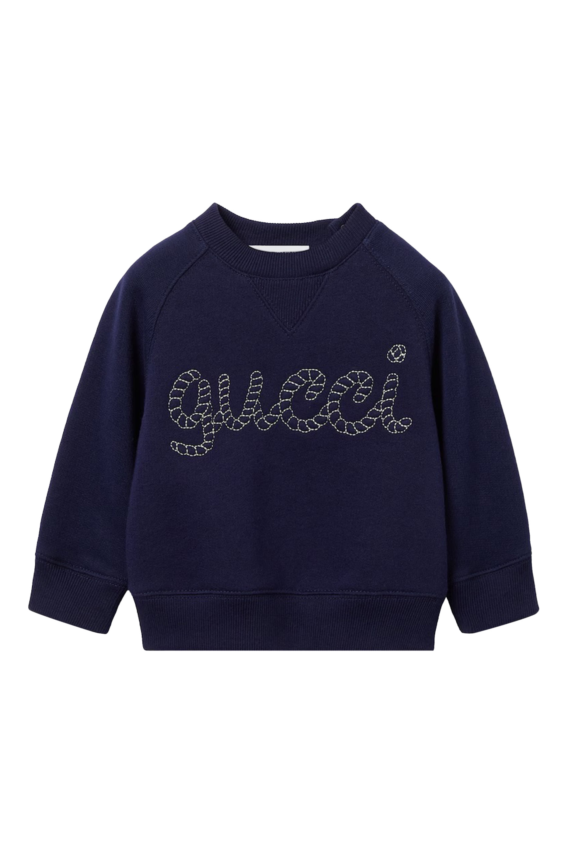 Kids Embroidered Cotton Sweatshirt