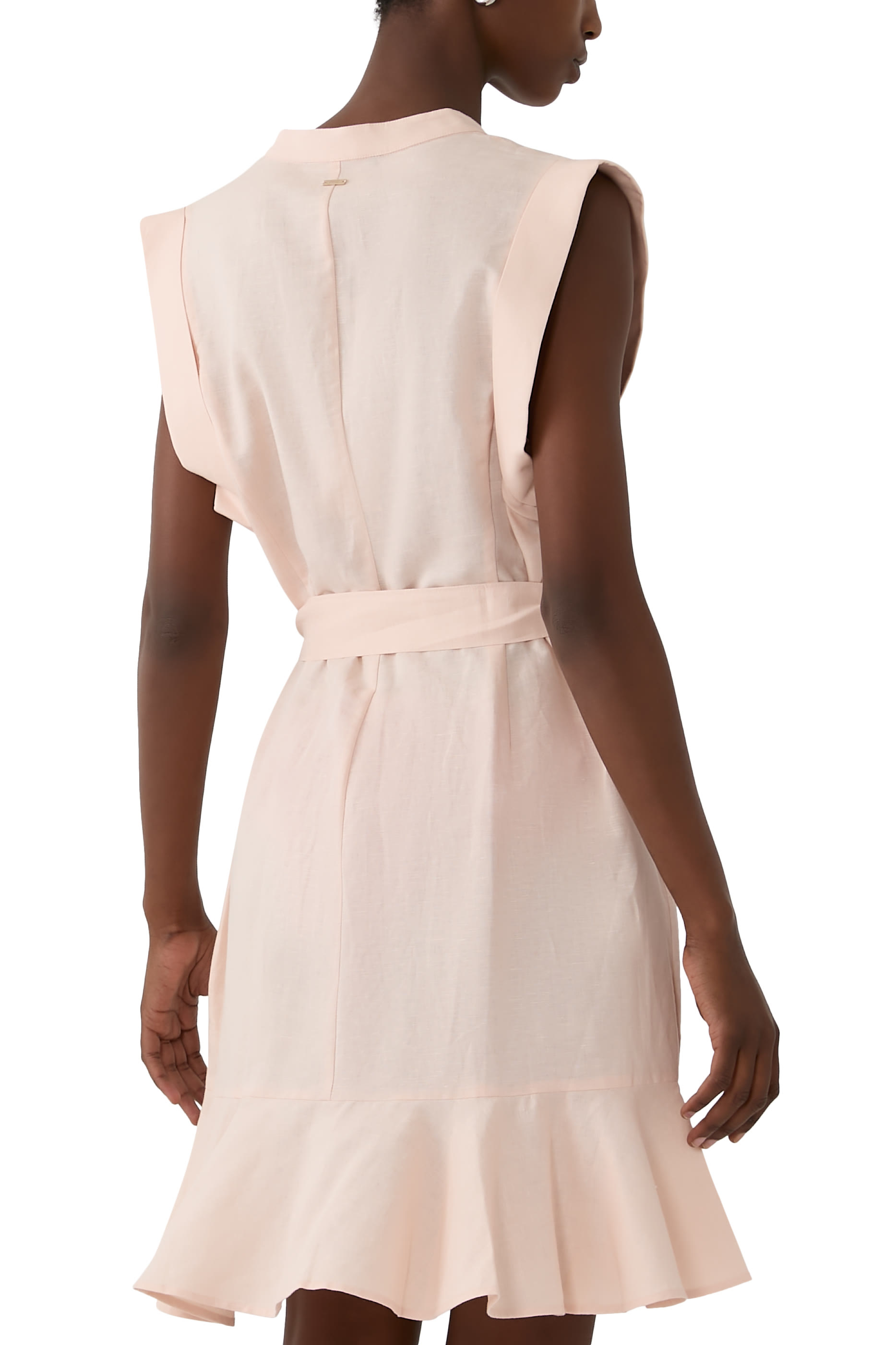  V-Neck Sleeveless Short Dress