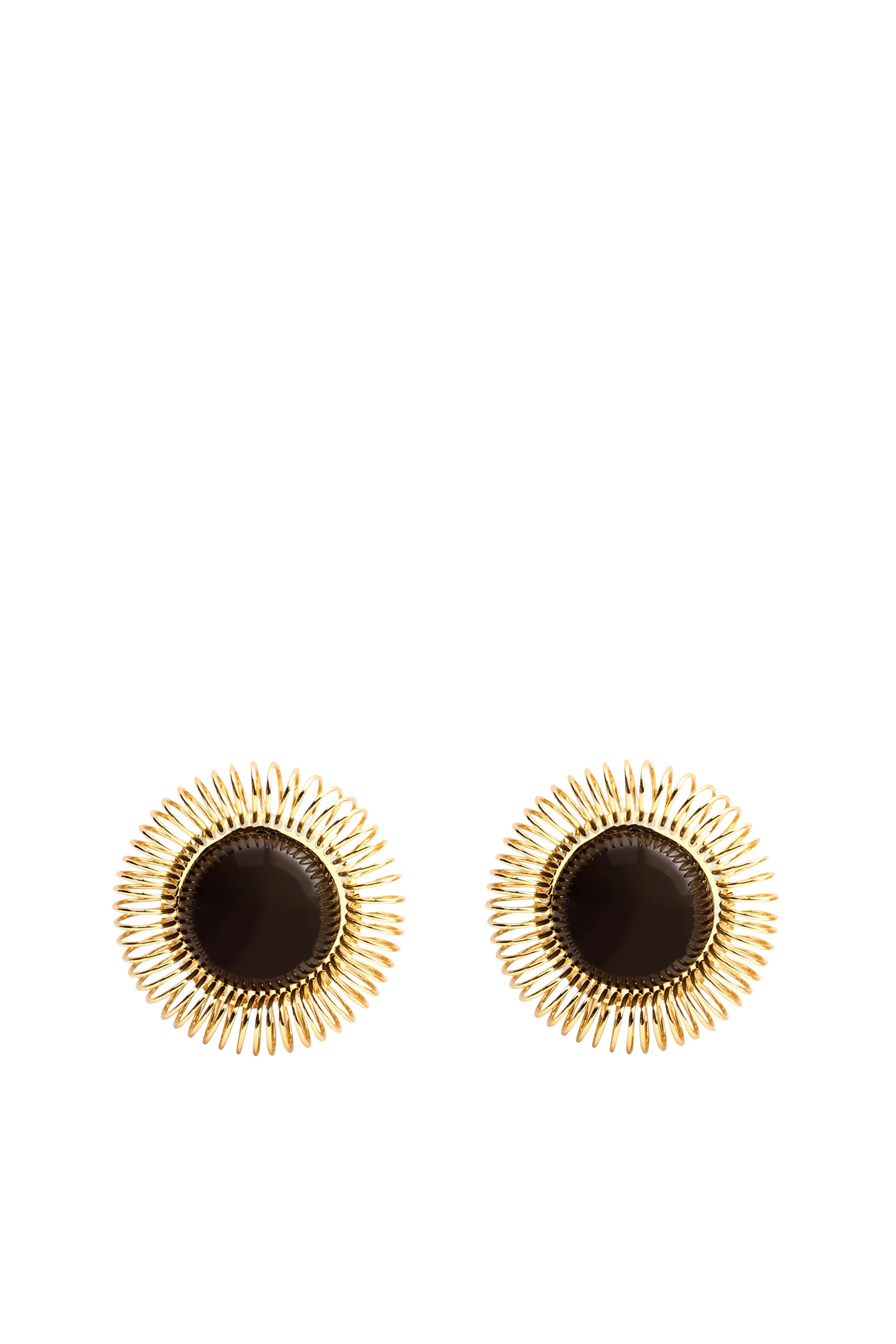 La Croisière The Tournesols Sunflower Earrings, Brass & Resin