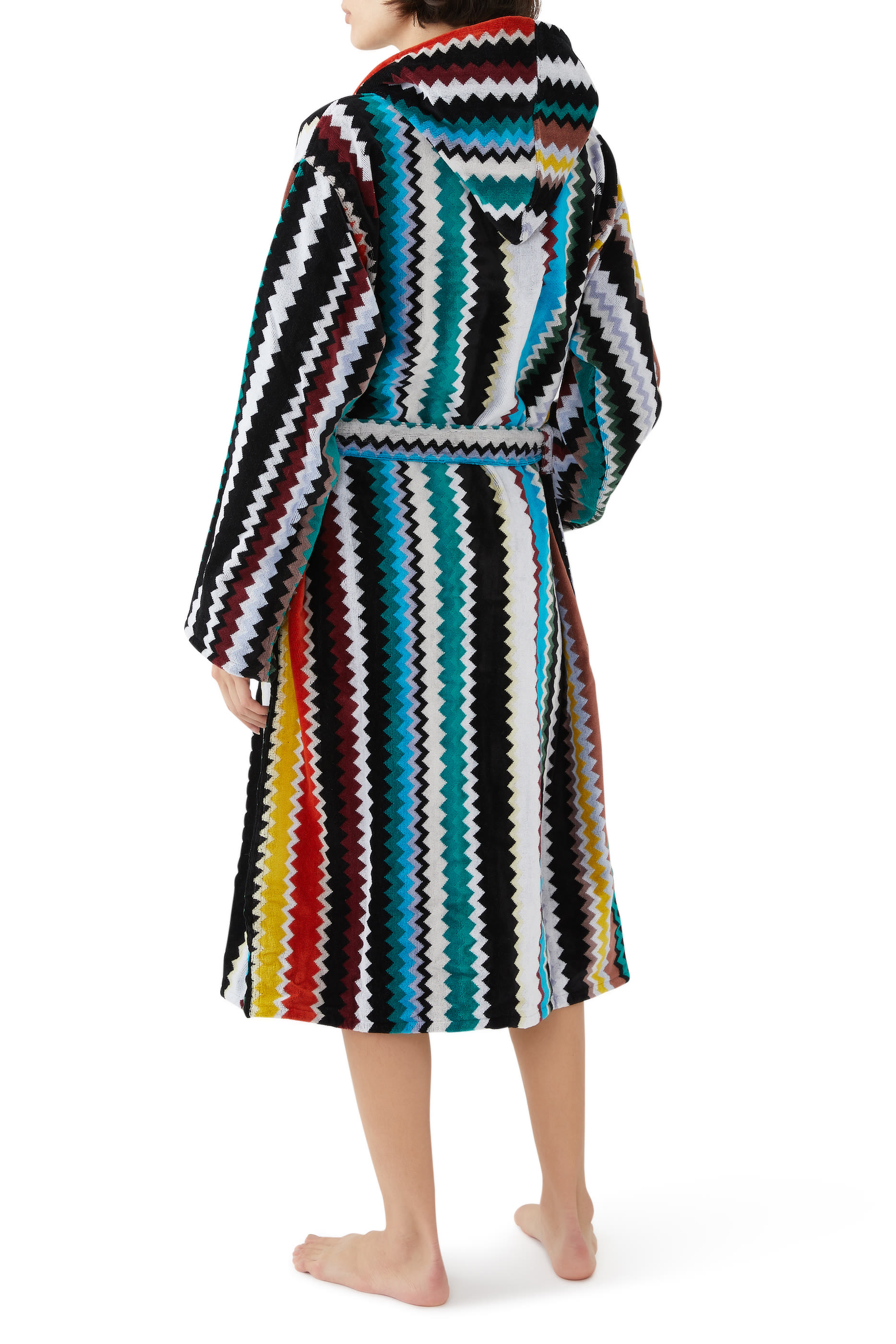 Curt Chevron Hooded Bathrobe