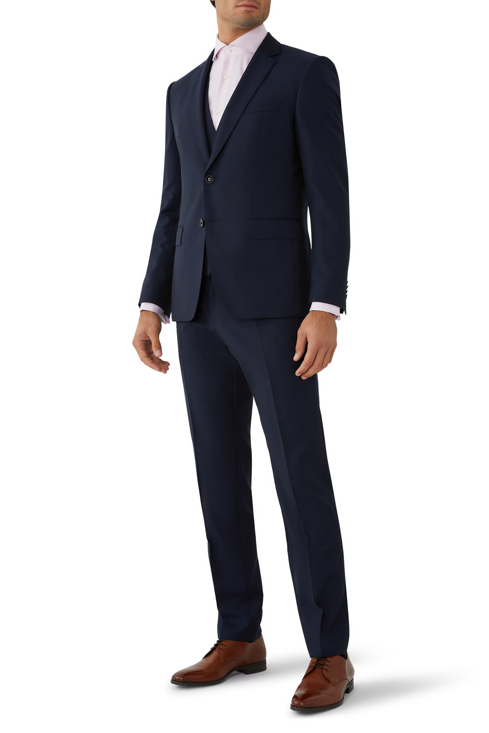 Three-Piece Slim-Fit Wool Suit