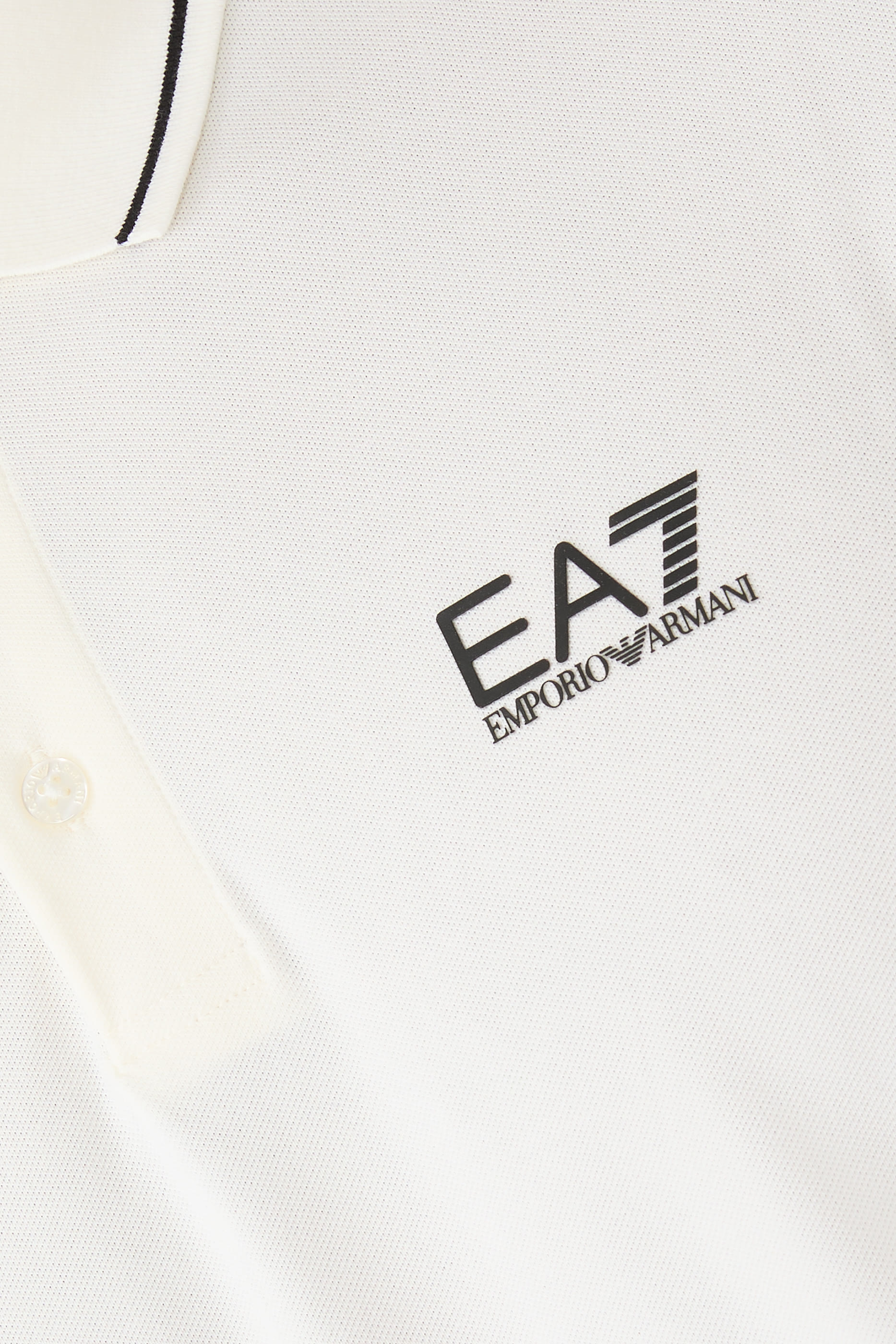 EA7 Logo Cotton Piqu&eacute; Polo Shirt