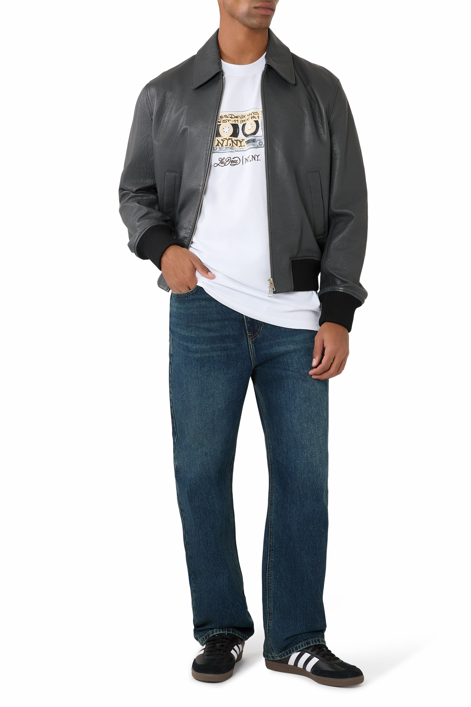  Leather Zipped Jacket 