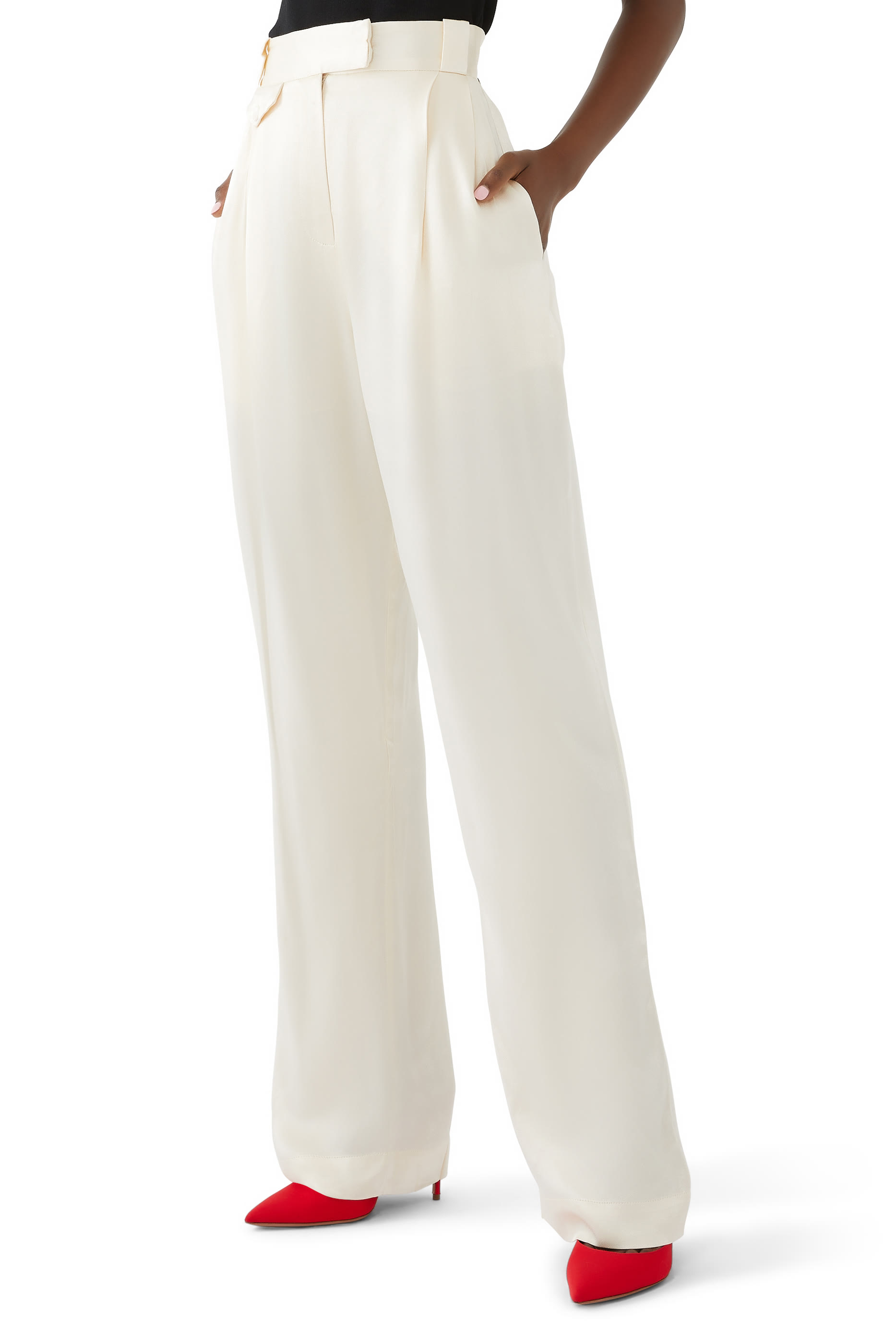 La Lune High Waisted Tailored Pants