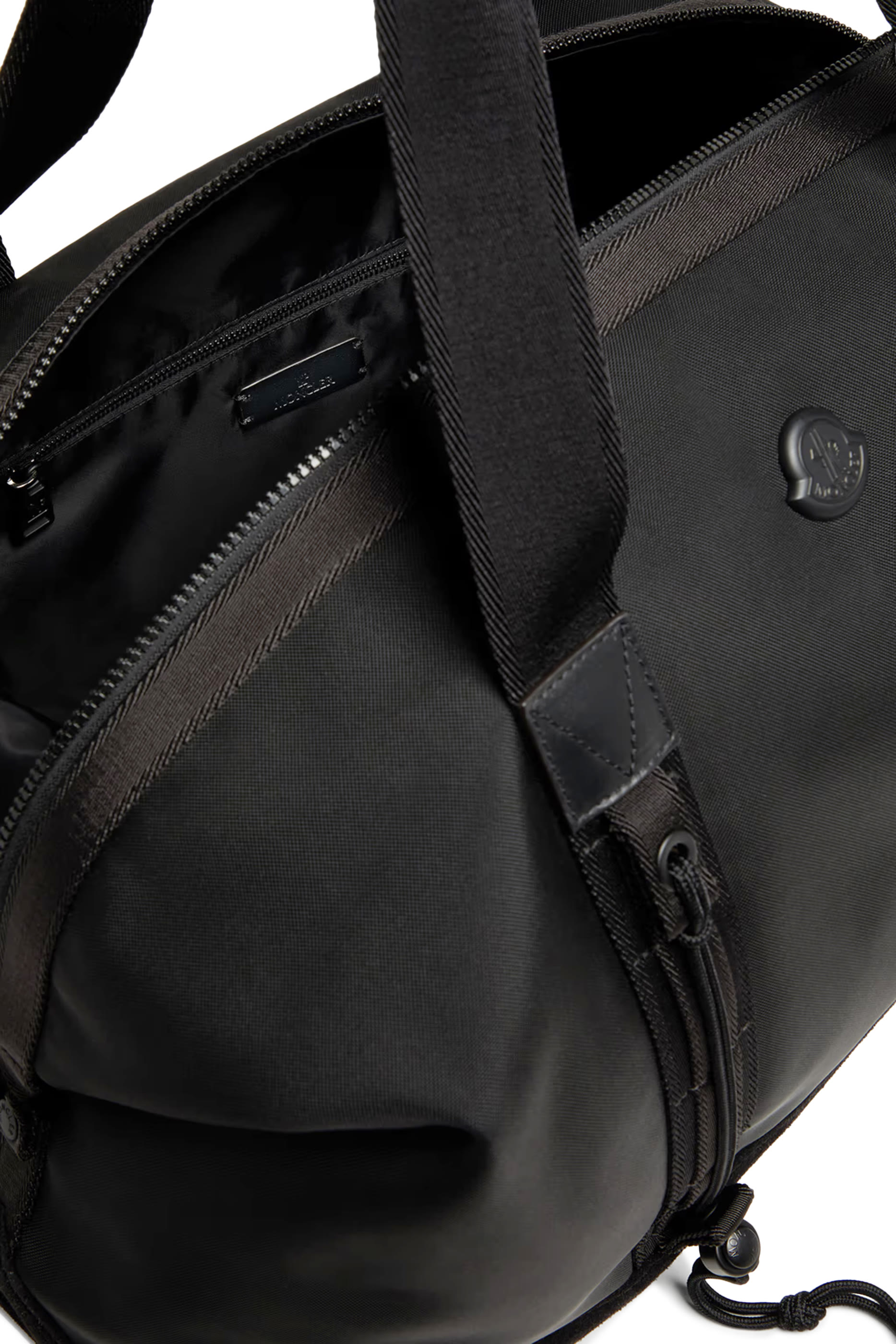 Tech Water-Repellent Leather-Trimmed Duffle Bag