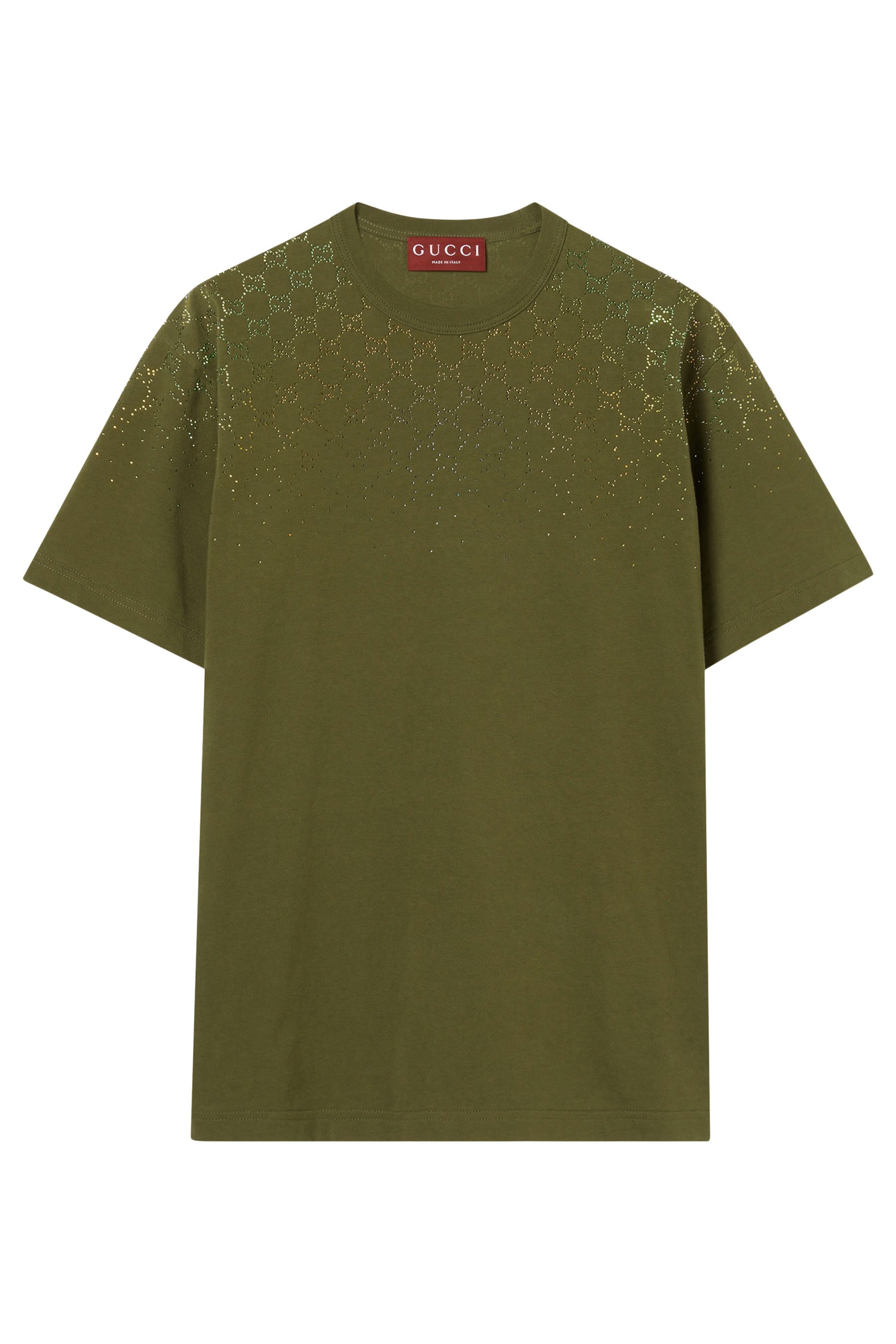  Cotton Jersey T-Shirt with Crystals 