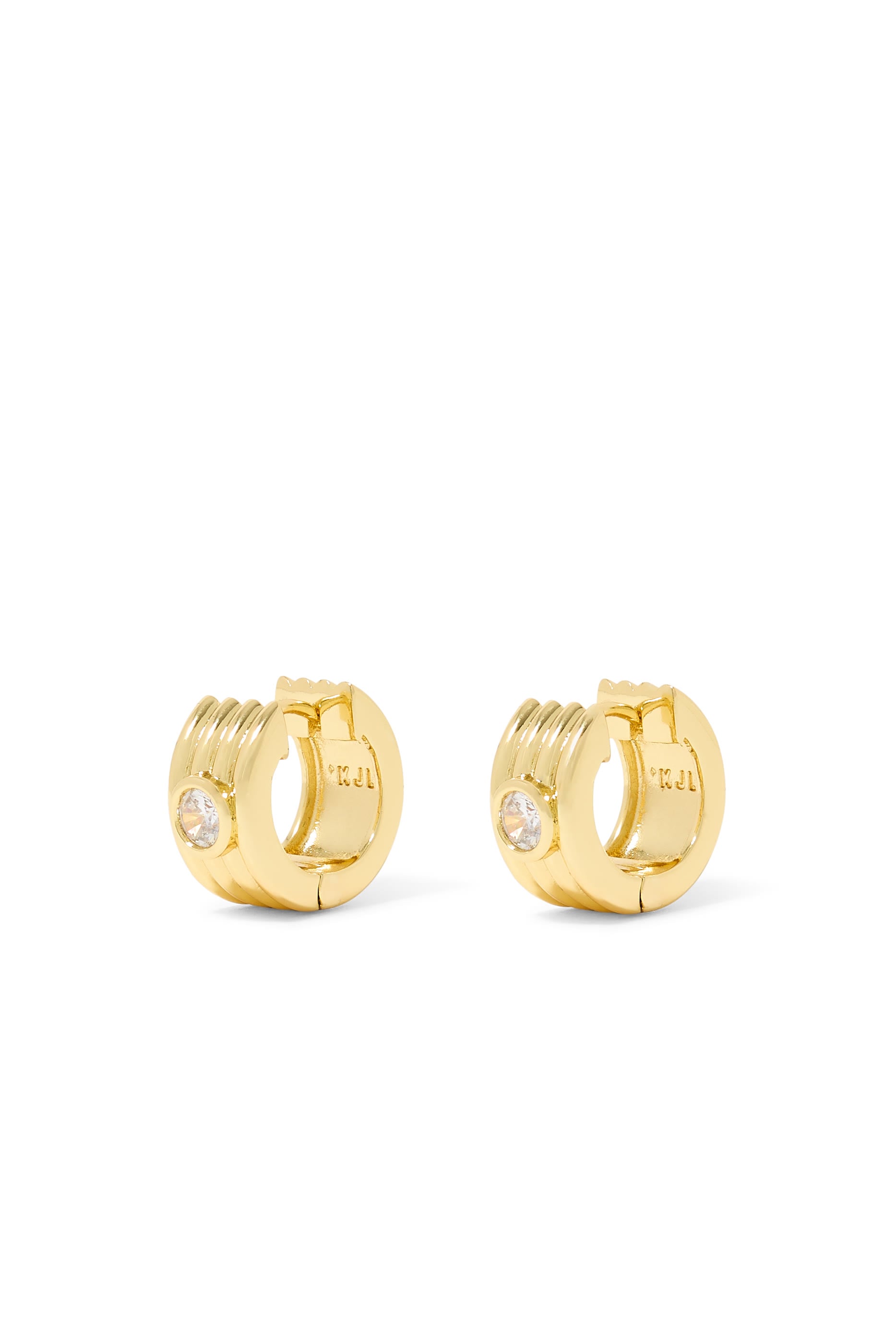 Ribbed Huggie Earrings