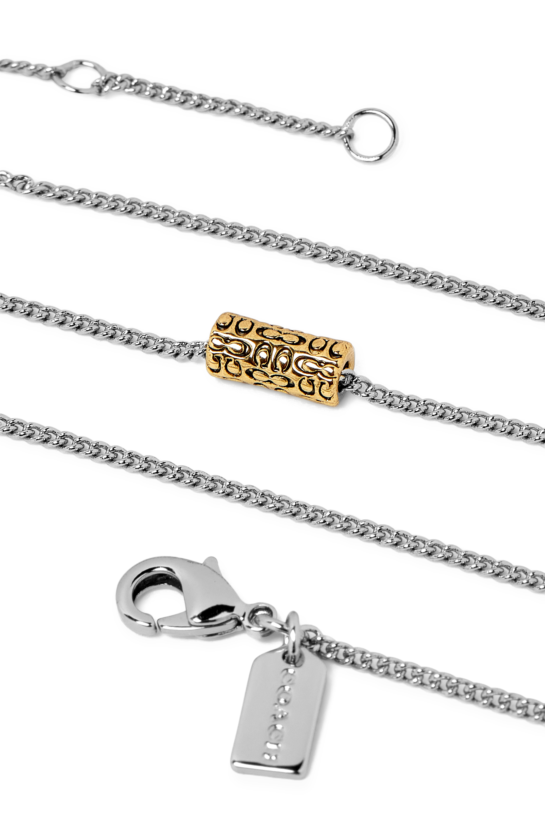 Quilted Signature Bead Pendant Necklace