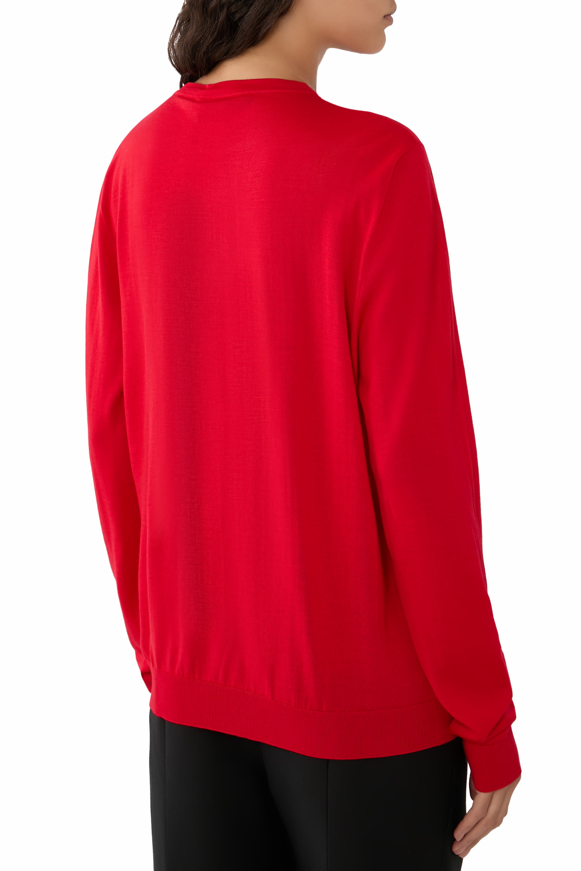 Fine Wool Sweater with Embroidery