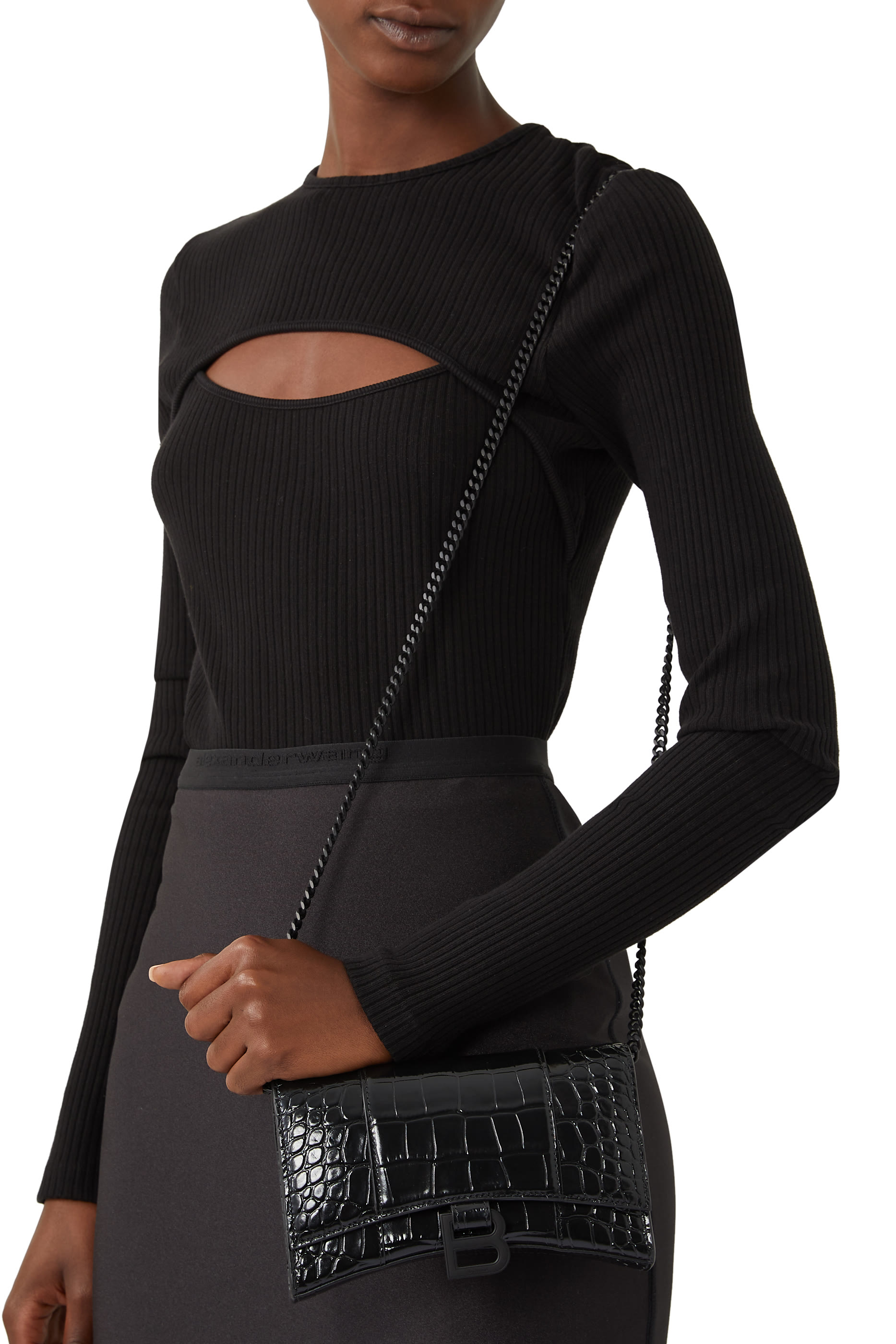 Hour Glass Wallet Chain Bag