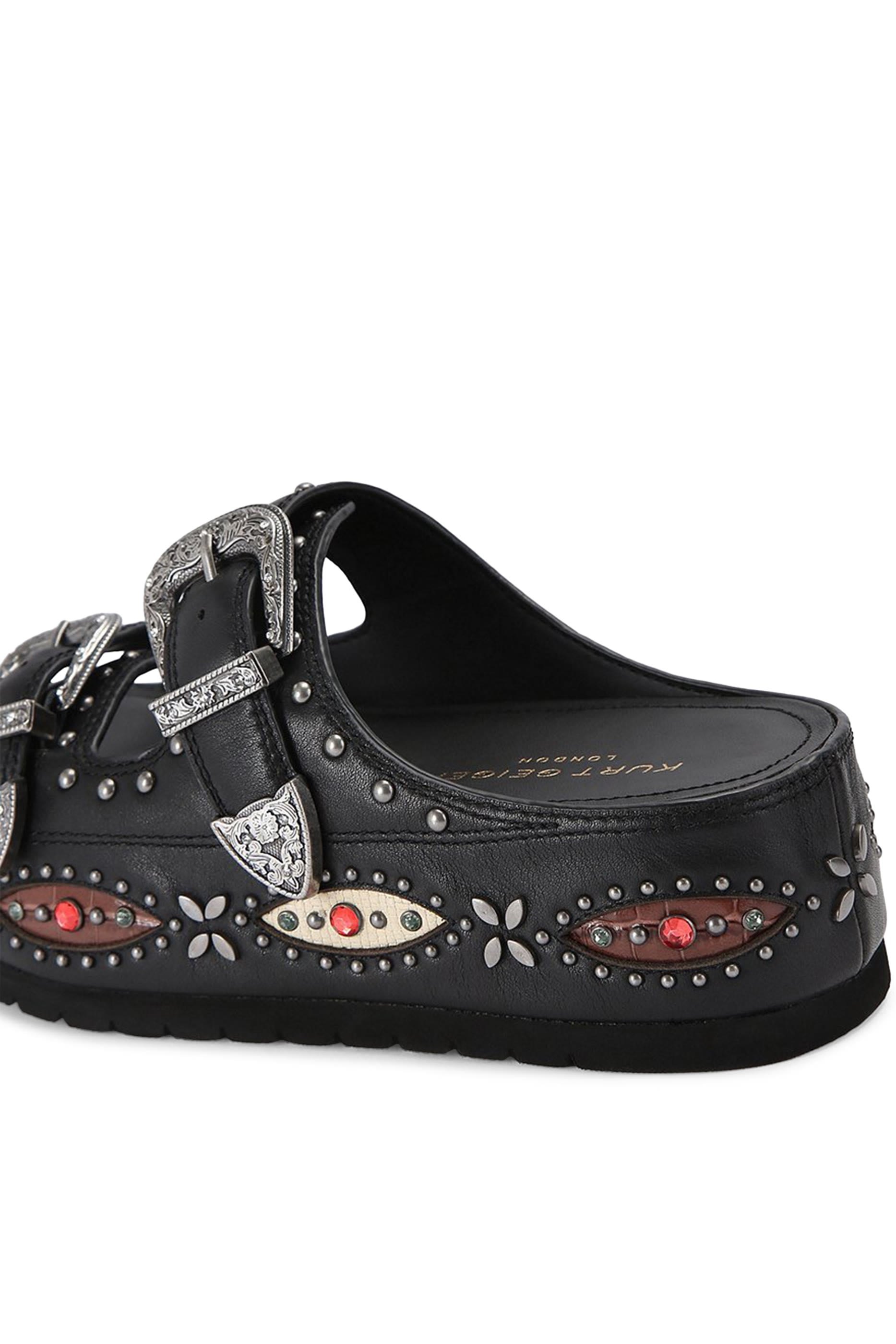 Western Buckle Flatform Sandals