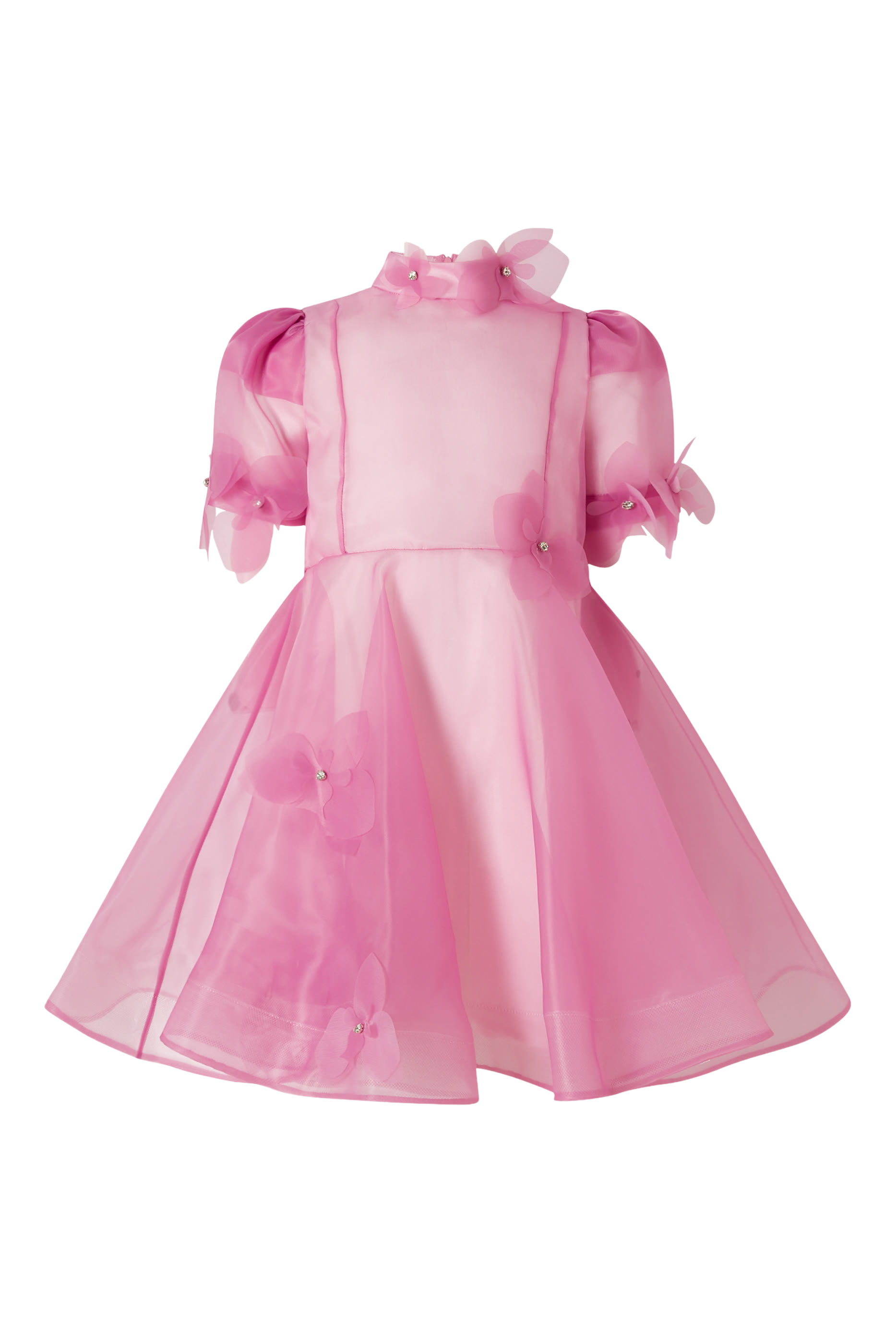 Kids Floral Appliqu&egrave; Dress
