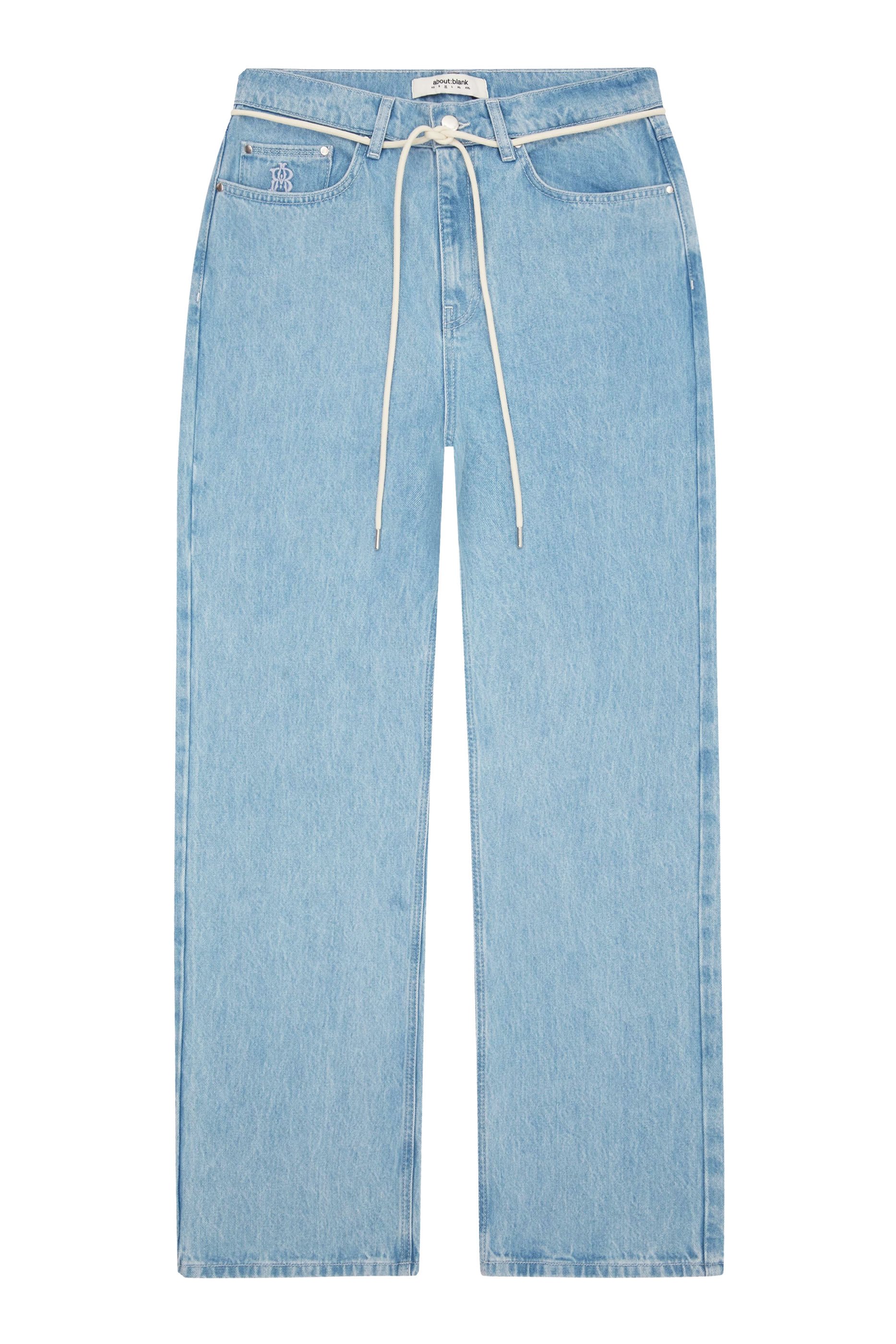 Denim Block Pants