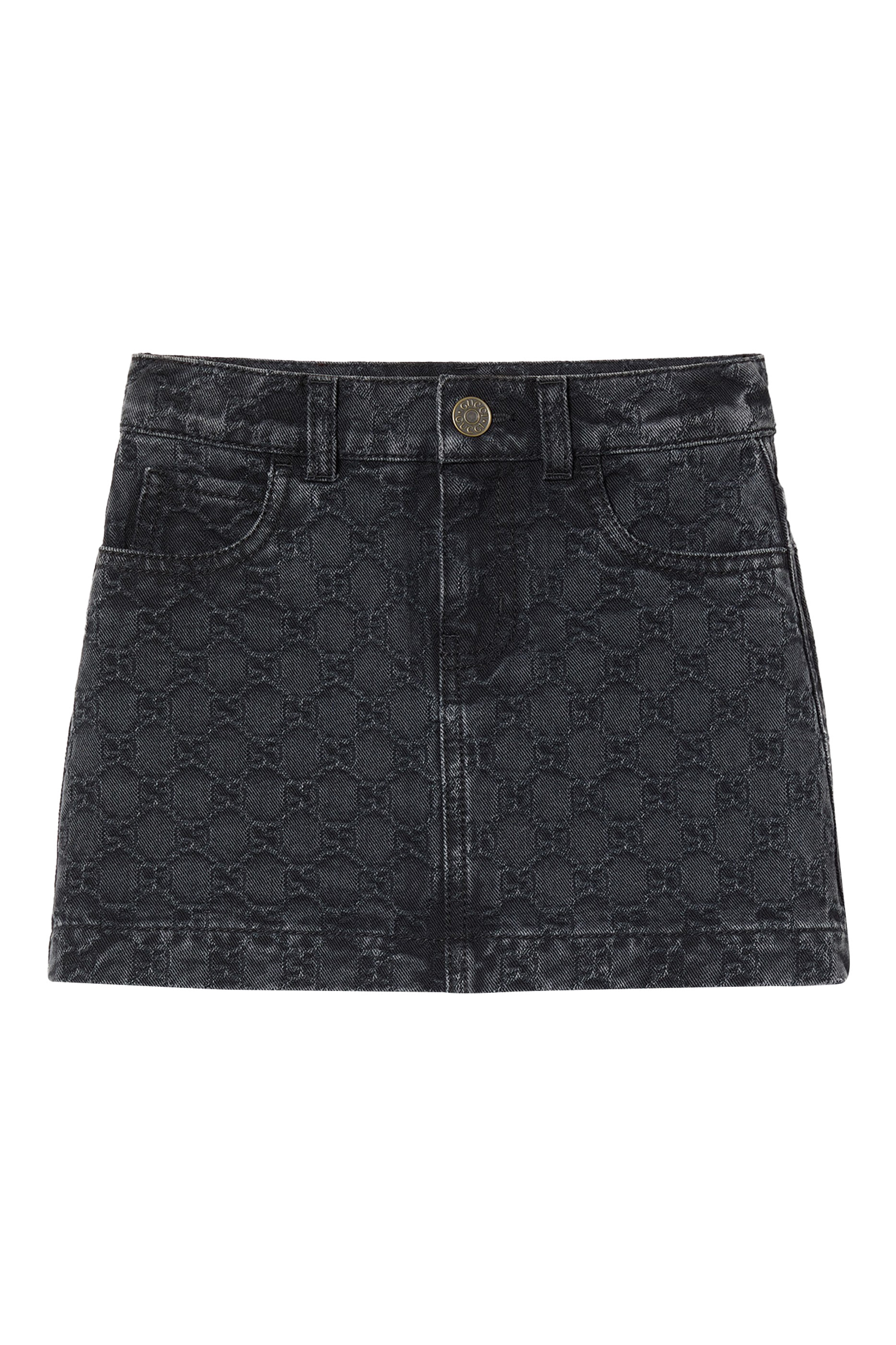 Kids GG Denim Mini Skirt