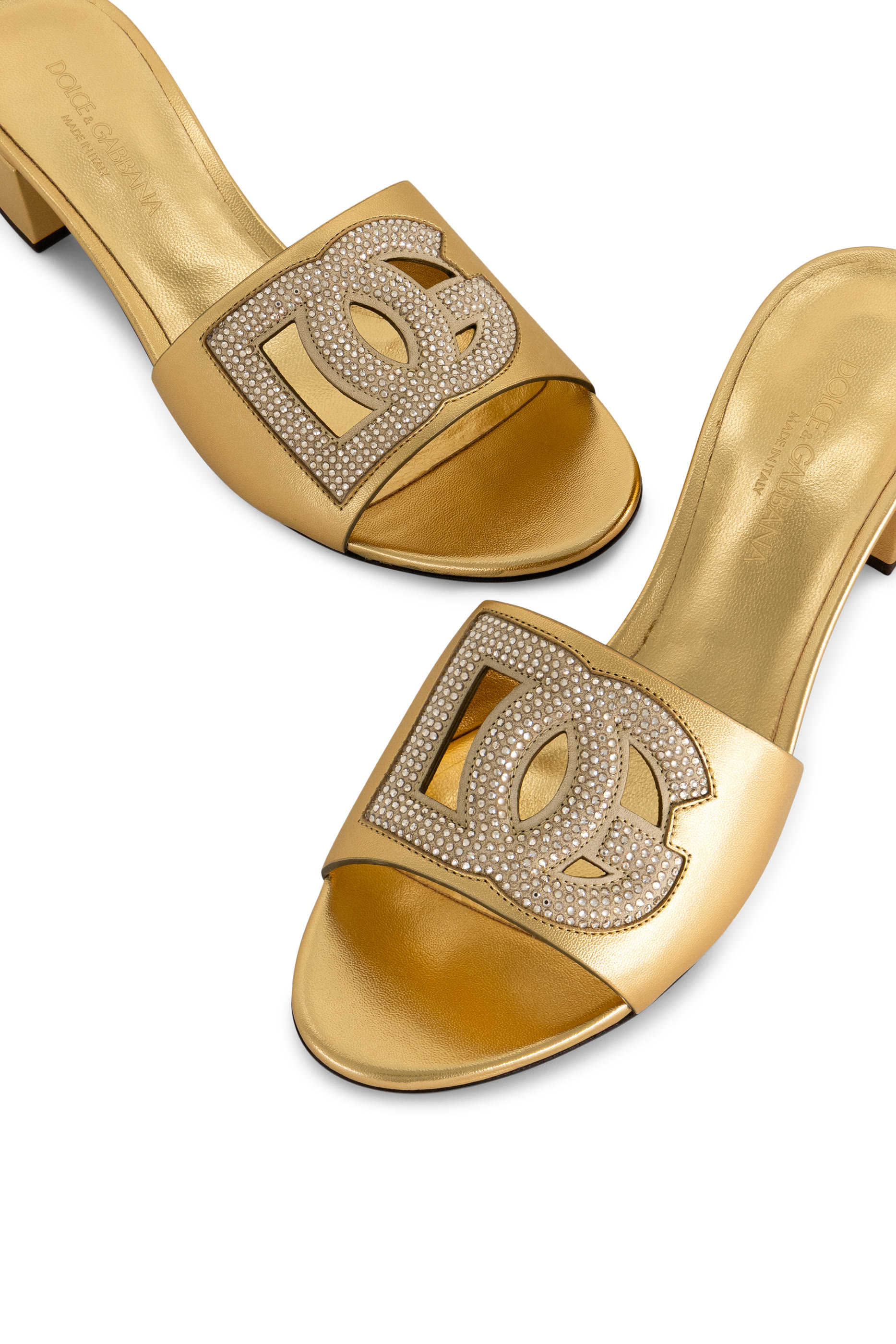 DG Rhinestone Logo Sandals 40