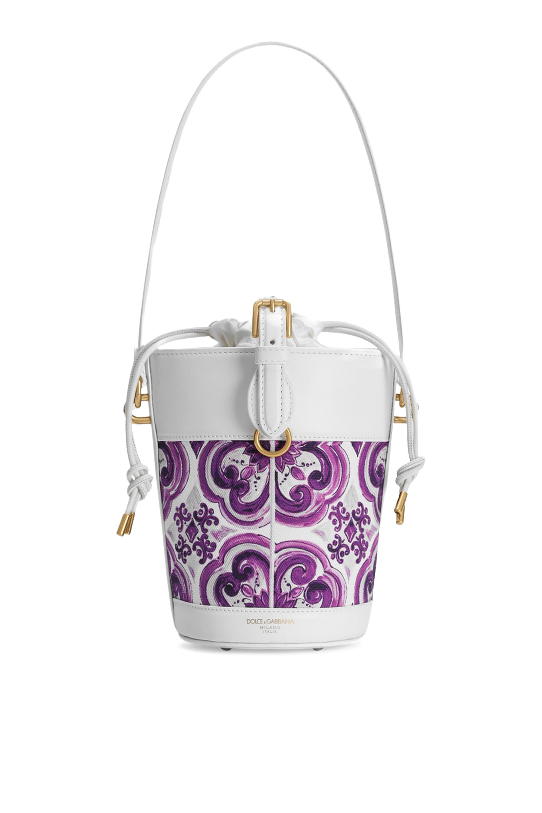 Majolica-Printed Bucket Bag
