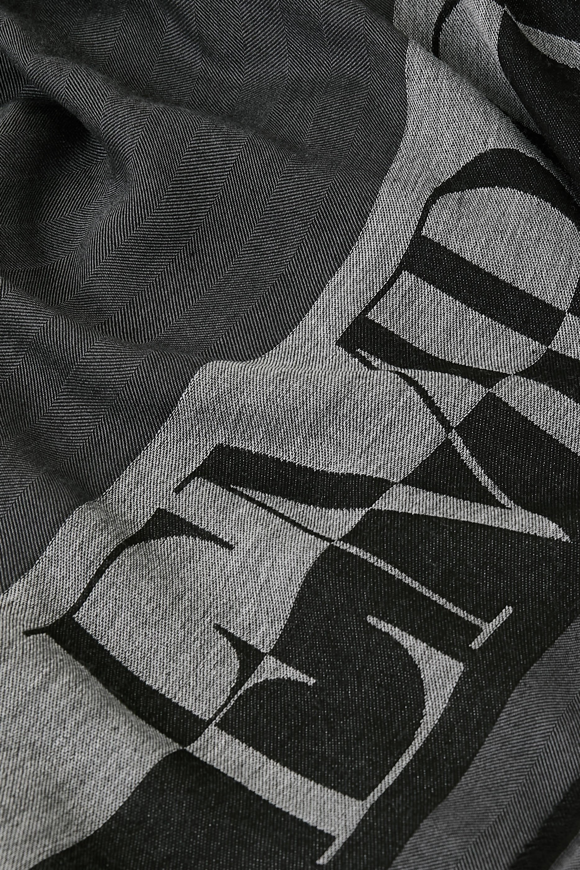 Two-Tone Oversized Logo Scarf