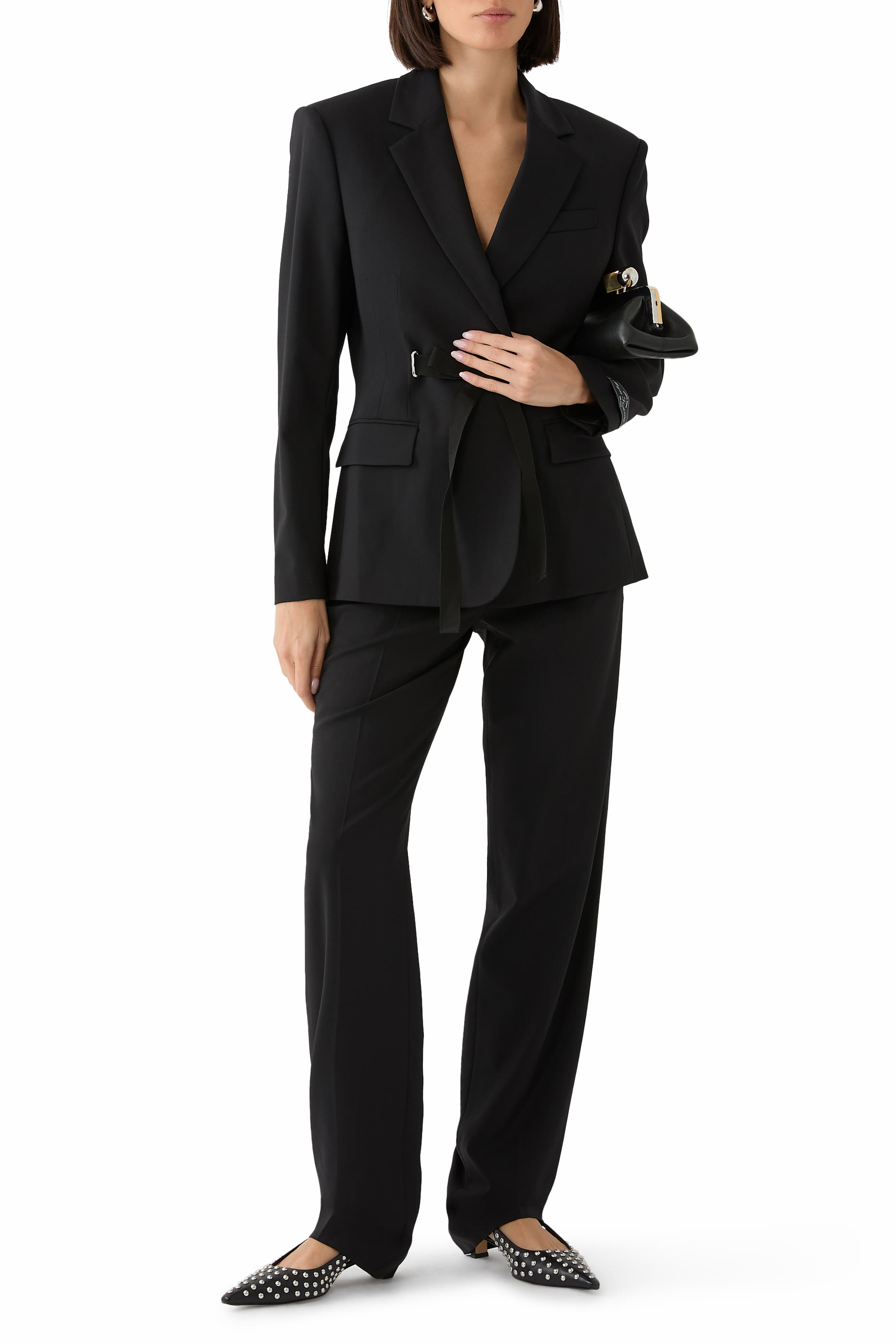 Drawstring Tailoring Fresco Wool Blazer