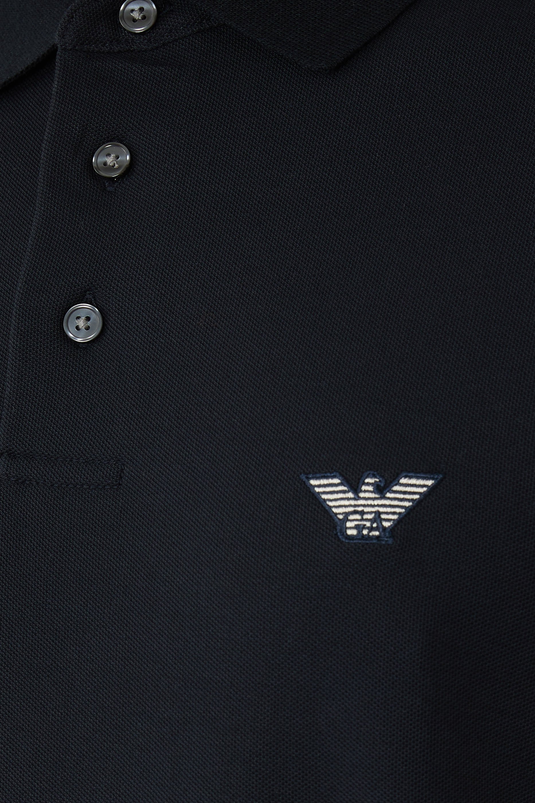 Embroidered Eagle Piqué Polo Shirt