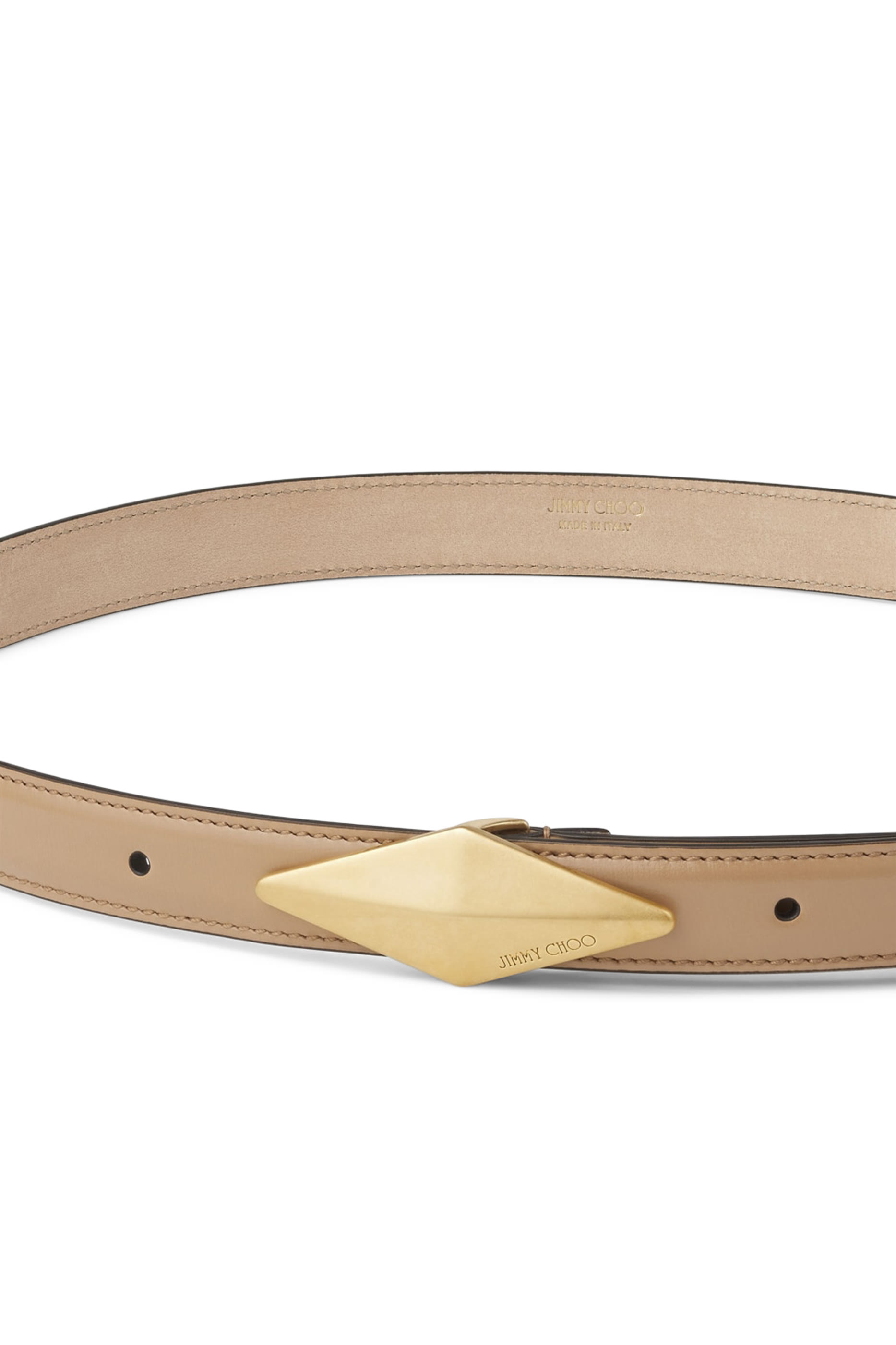 Diamond Calf Leather Clasp Belt