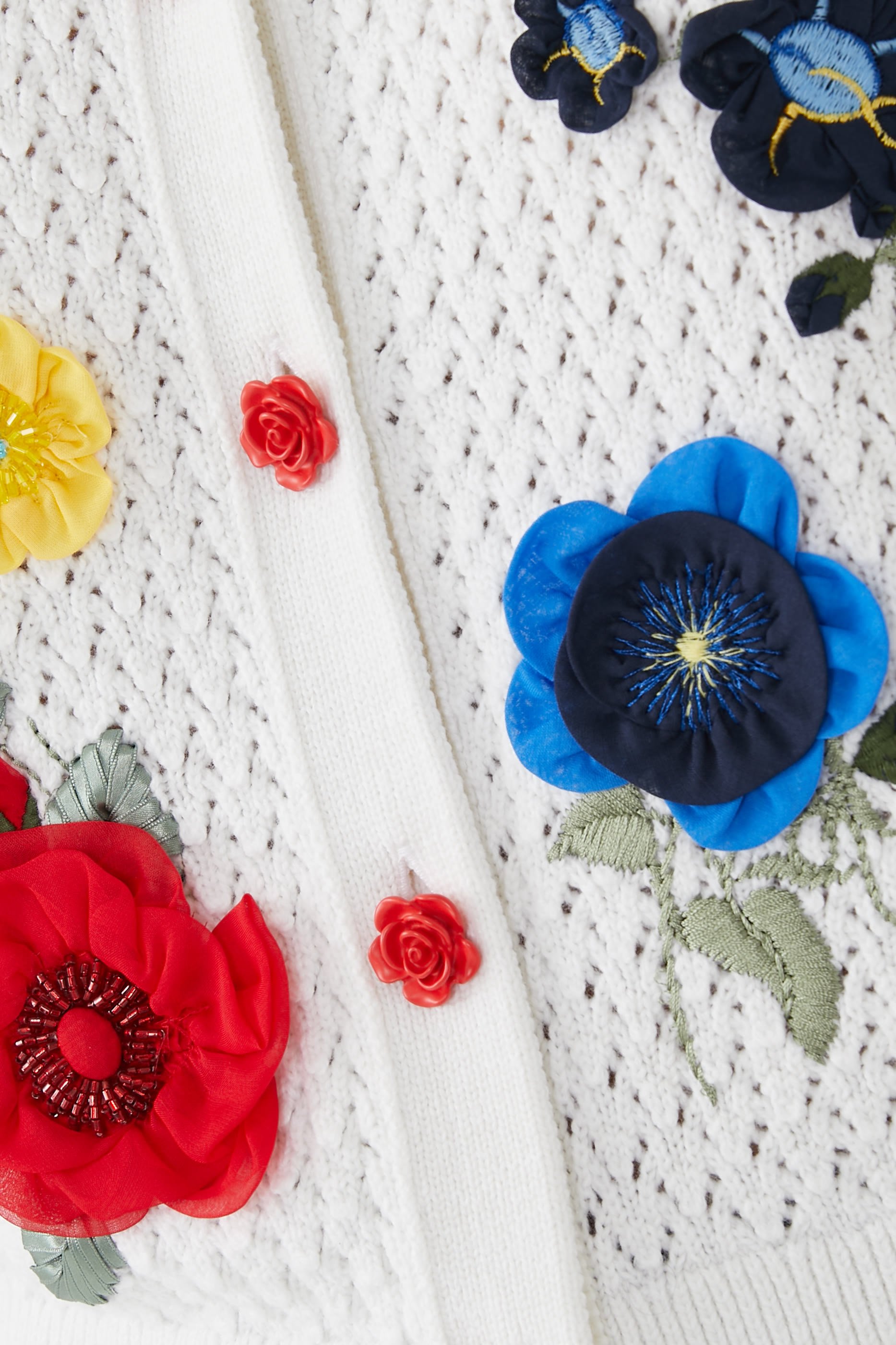 Brigid Embroidered Cropped Cardigan