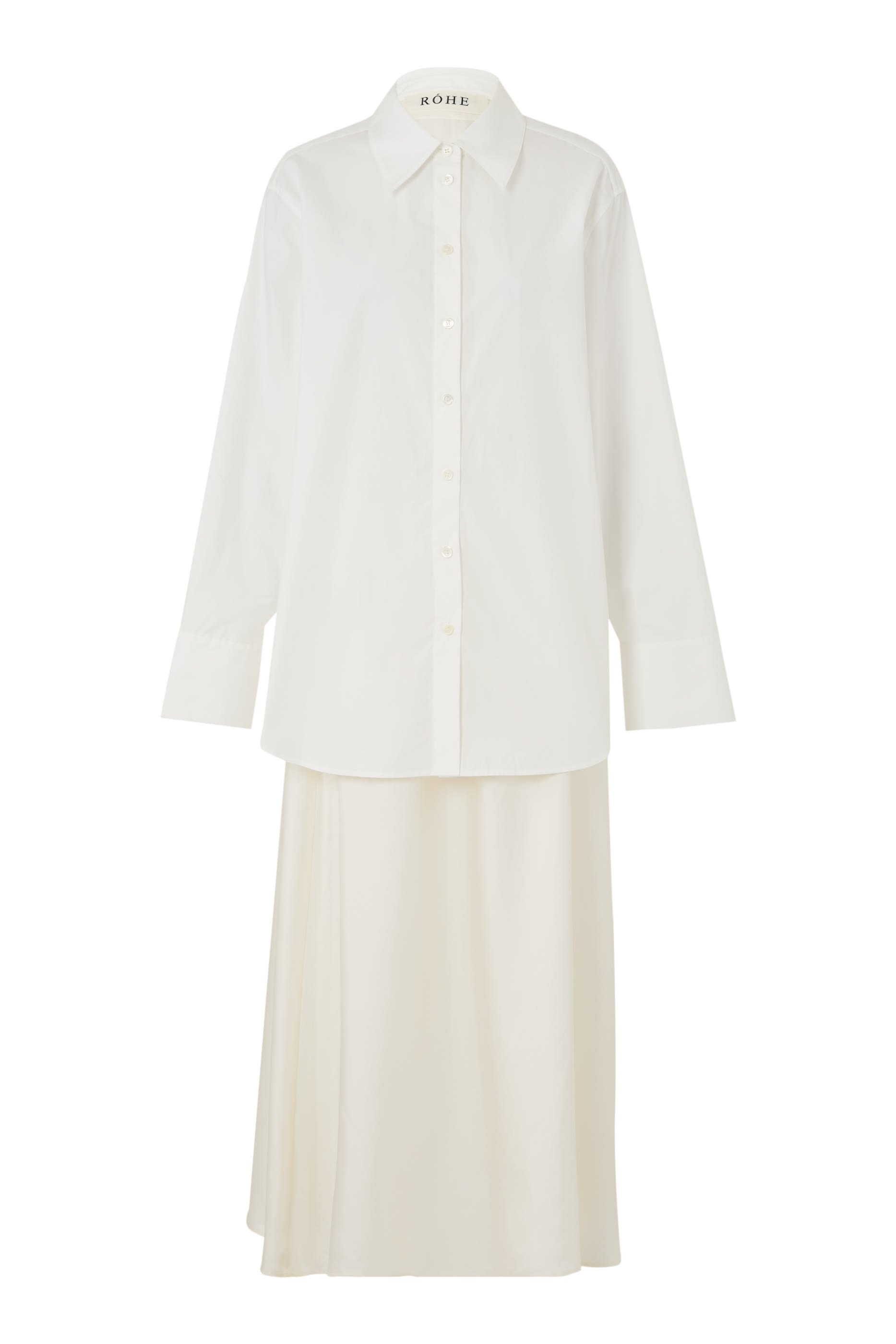 Poplin Silk Combined Gilet-Dress