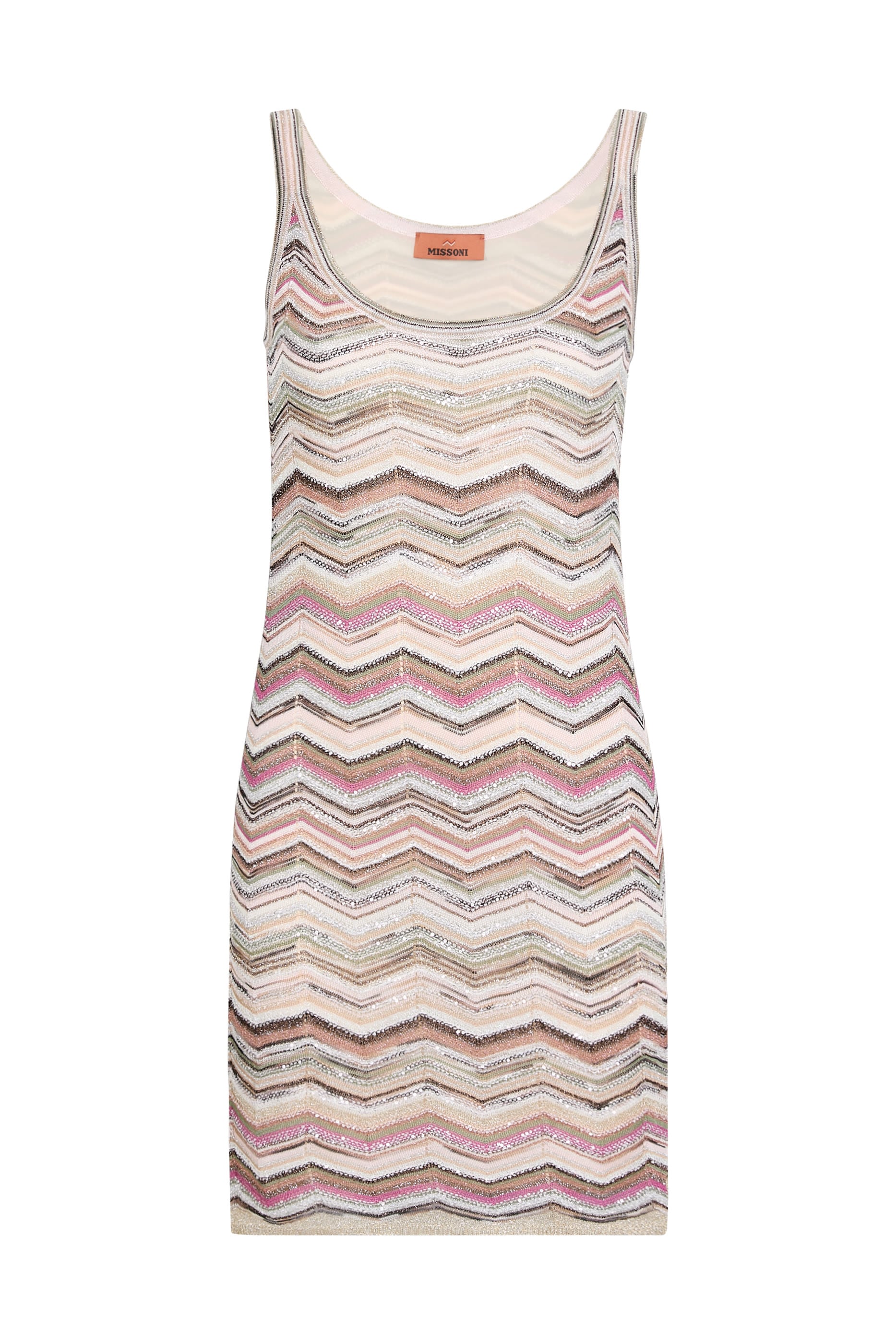 Chevron Sequinned Mini Dress 