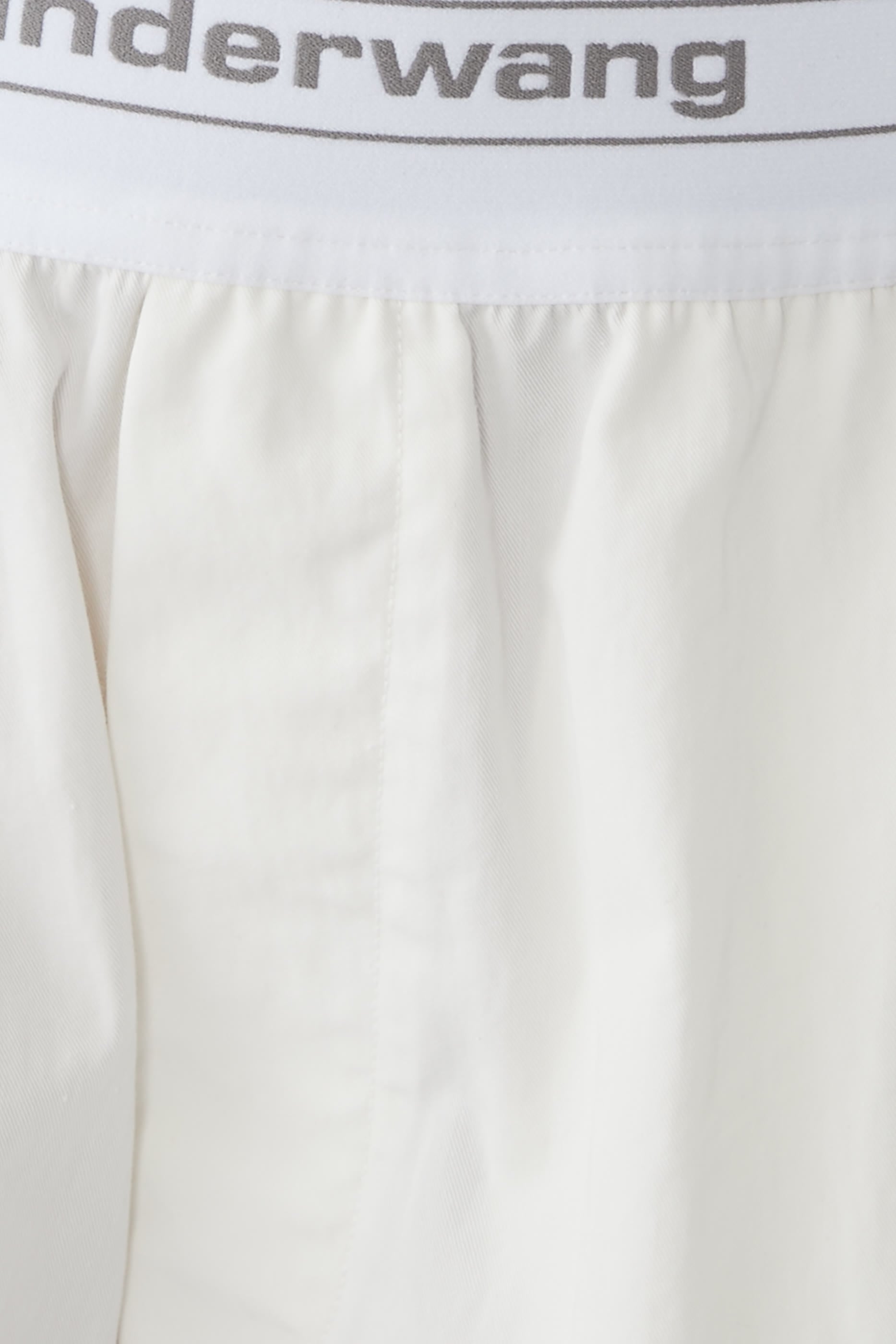 Logo Elastic Waist Pleated Wide-Leg Pant
