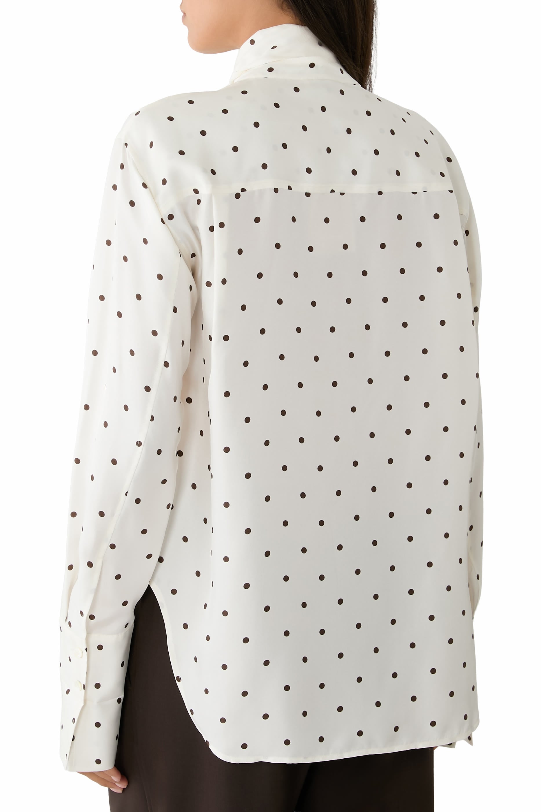 Graphic Spot Tie Neck Shirt