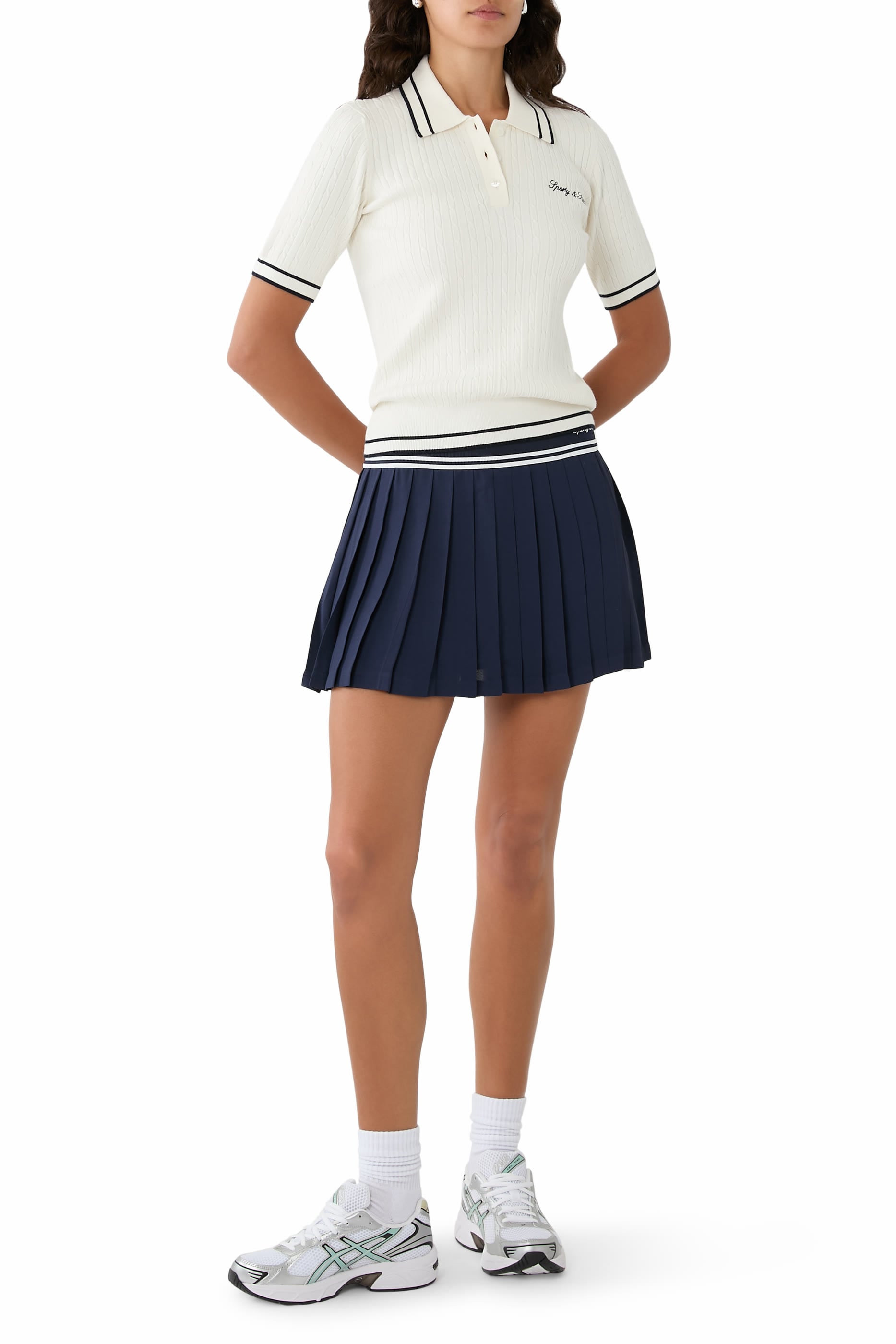 Signature Logo Mini Cable Polo Shirt