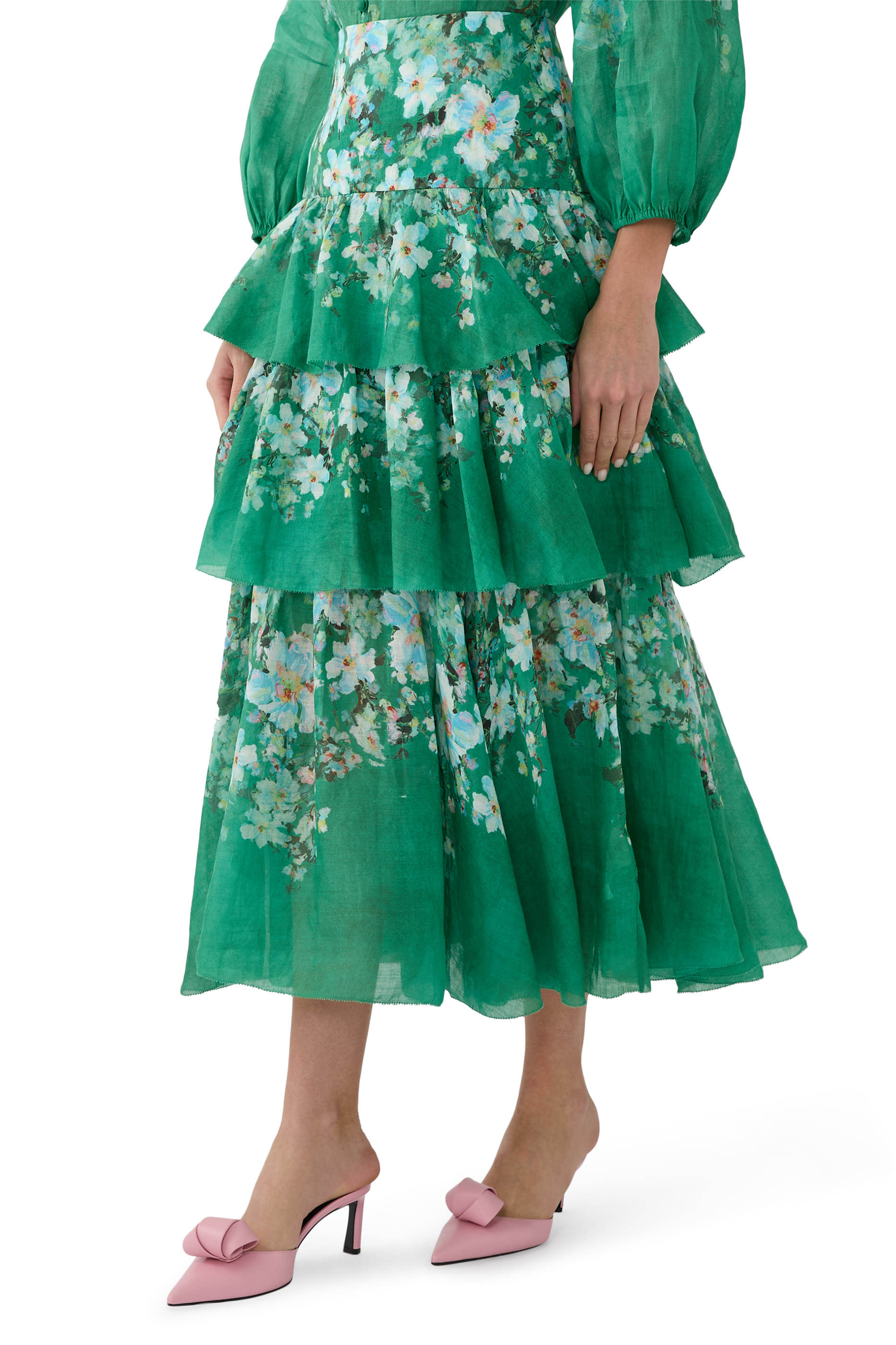 Everley Tiered Midi Skirt